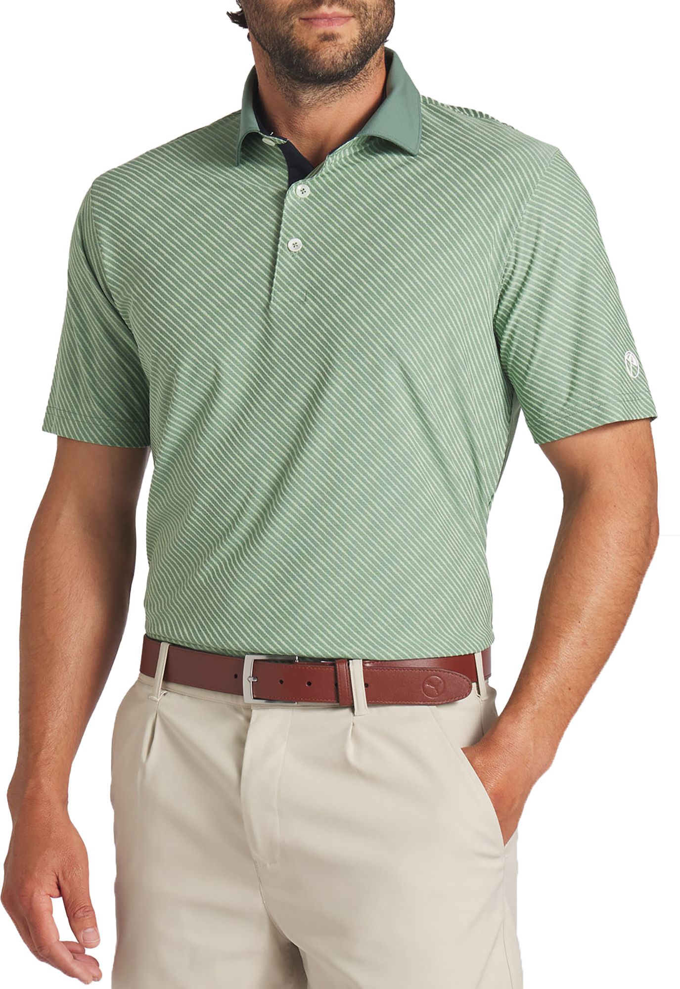 PUMA X Arnold Palmer Men's Jacquard Striped Golf Polo product image