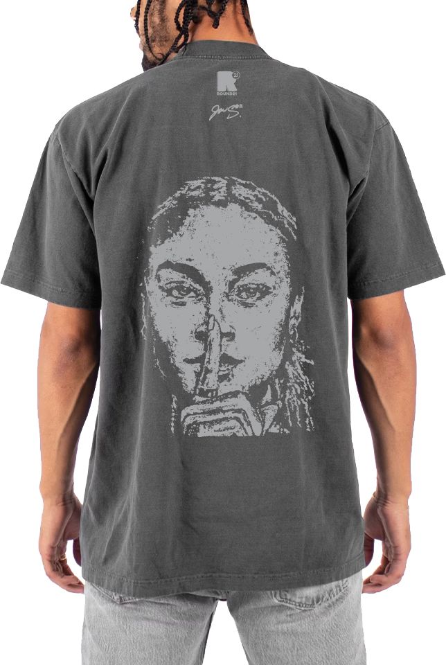 round21 Adult USWNT Jaedyn Shaw #8 So Serious Grey T-Shirt product image