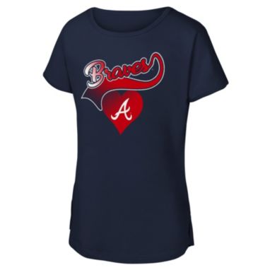sorry, MLB Team Apparel Girls' Atlanta Braves Navy Luv Dolman T-Shirt is currently out of stock