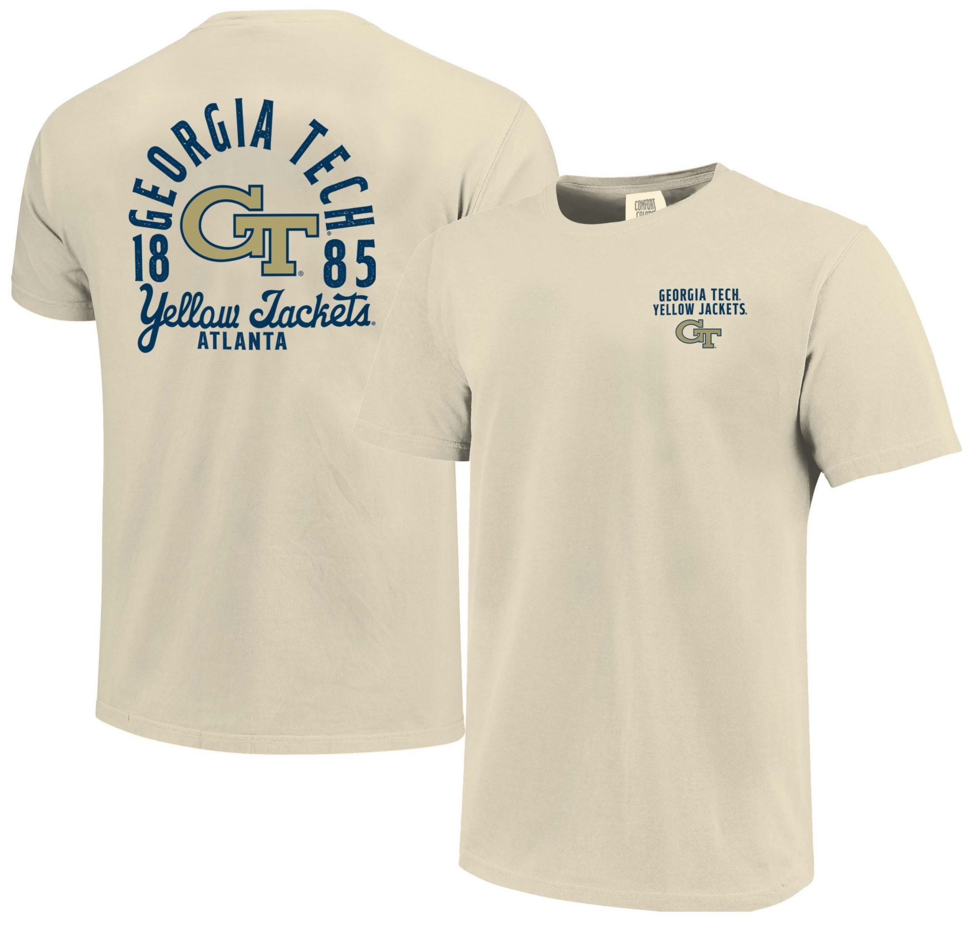 Image One Men's Georgia Tech Yellow Jackets Ivory T-Shirt product image