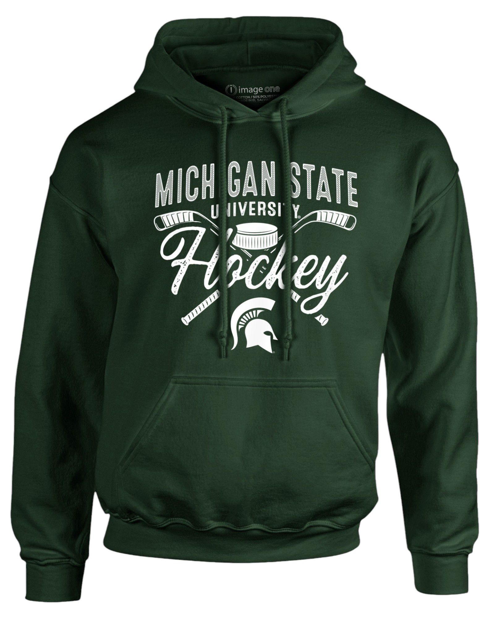 Image One Men's Michigan State Spartans Military Green Naomi Hoodie product image