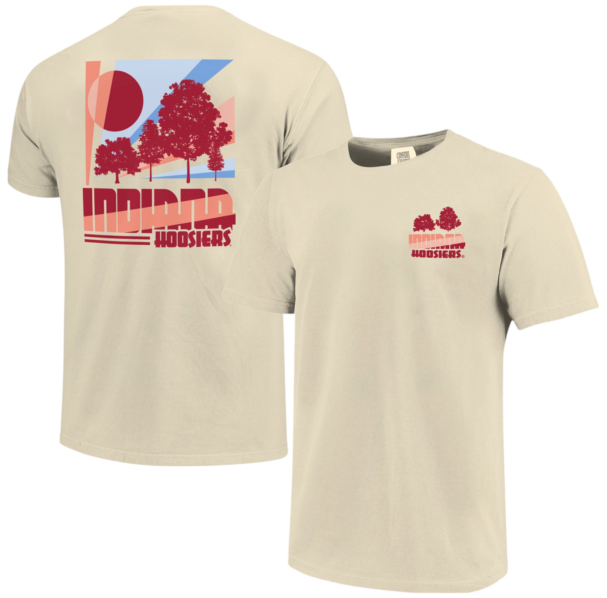 Image One Men's Indiana Hoosiers Ivory Retro Logo T-Shirt product image