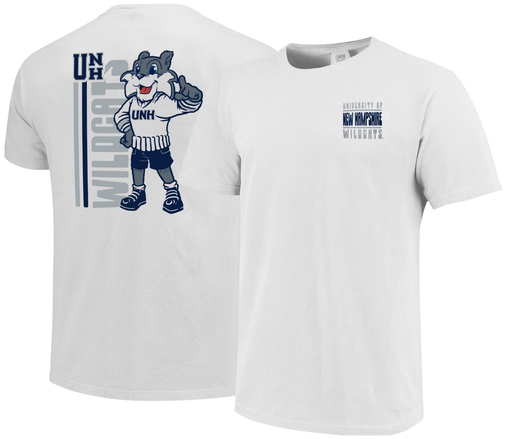 Image One Men's New Hampshire Wildcats White Mascot T-Shirt product image