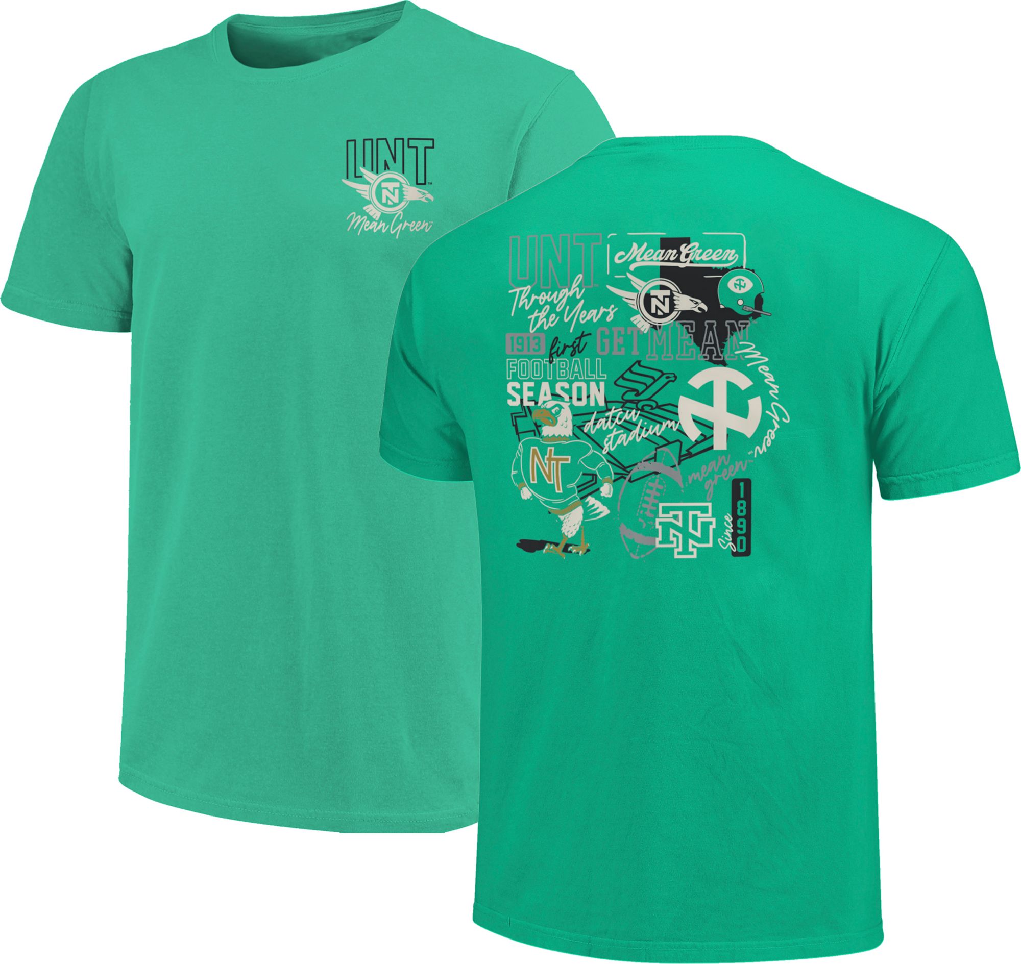Image One Men's North Texas Mean Green Kelly Green Stamped T-Shirt product image