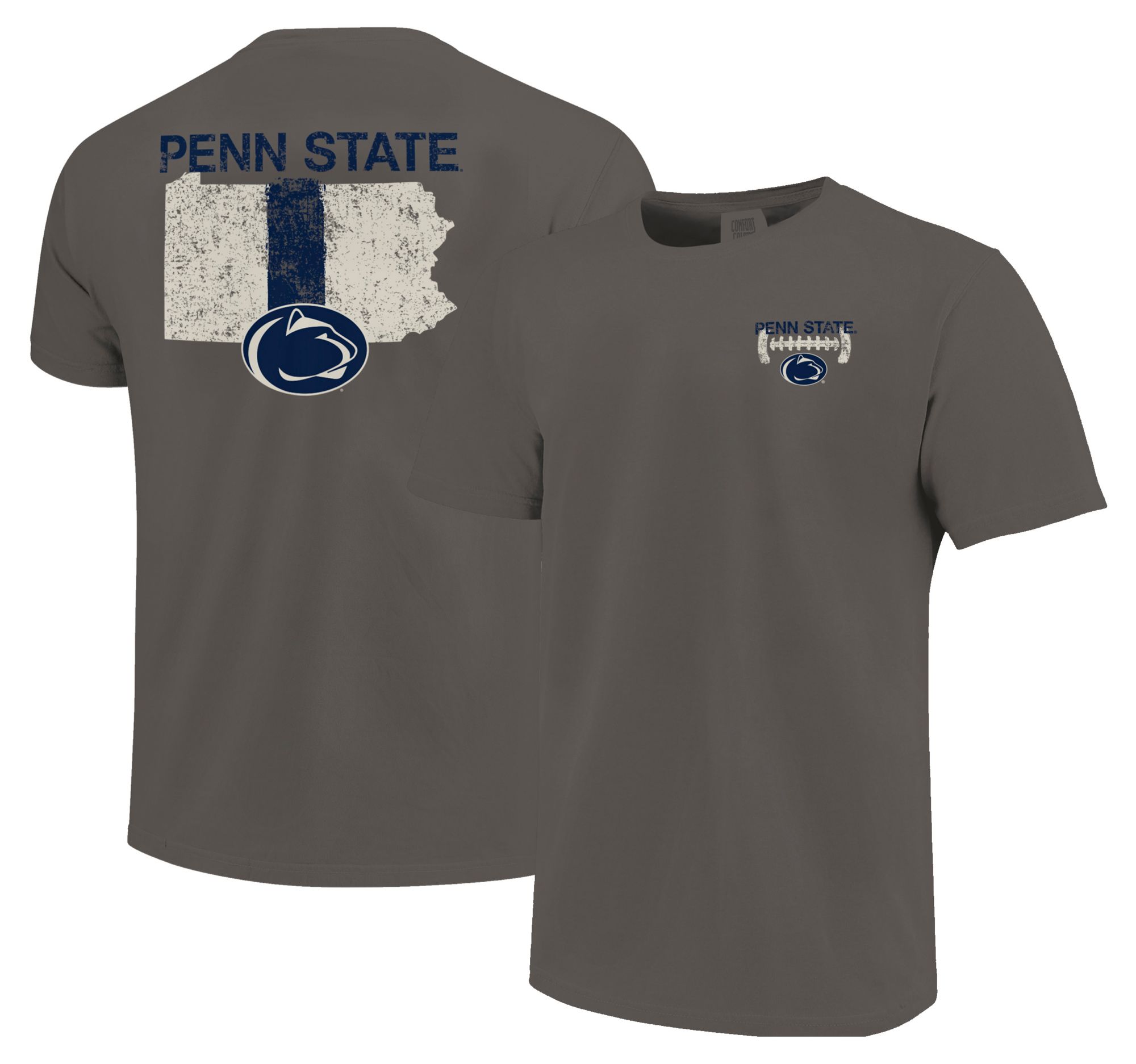 Image One Men's Penn State Nittany Lions Grey Football Stripes T-Shirt product image