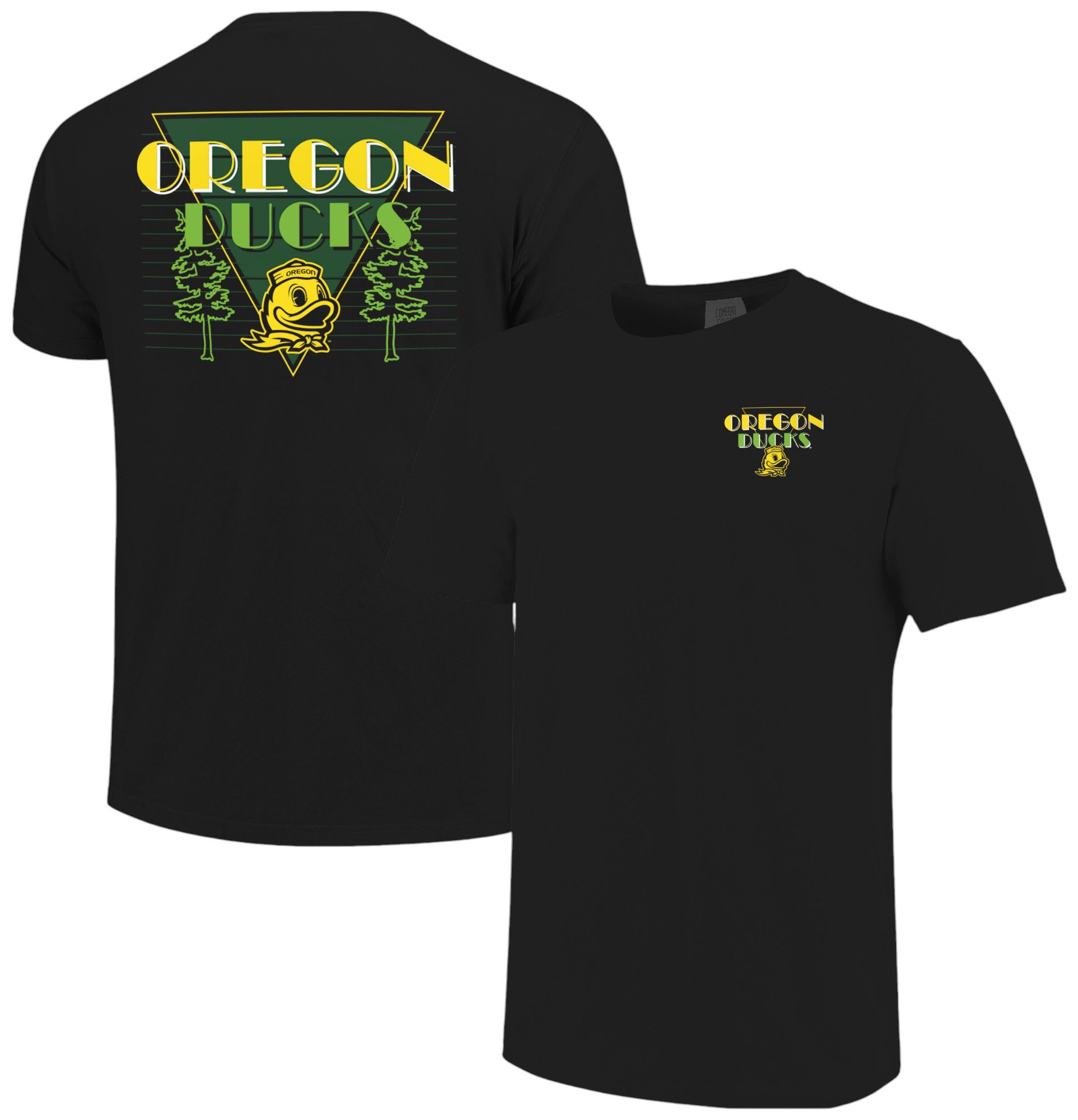 Image One Men's Oregon Ducks Black Triangle T-Shirt product image