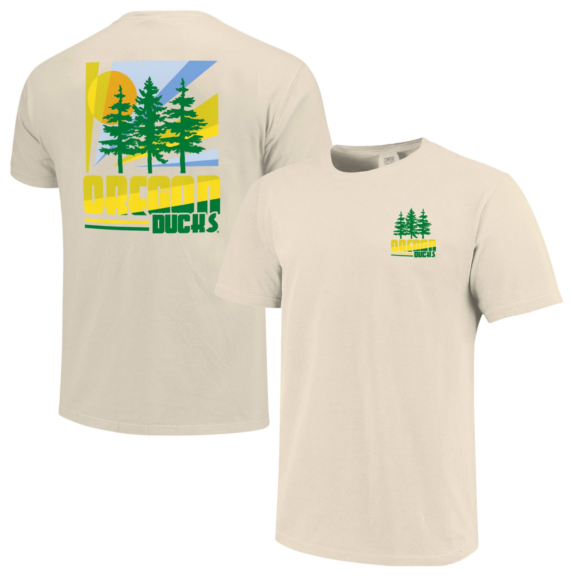 Image One Men's Oregon Ducks Ivory Retro T-Shirt product image