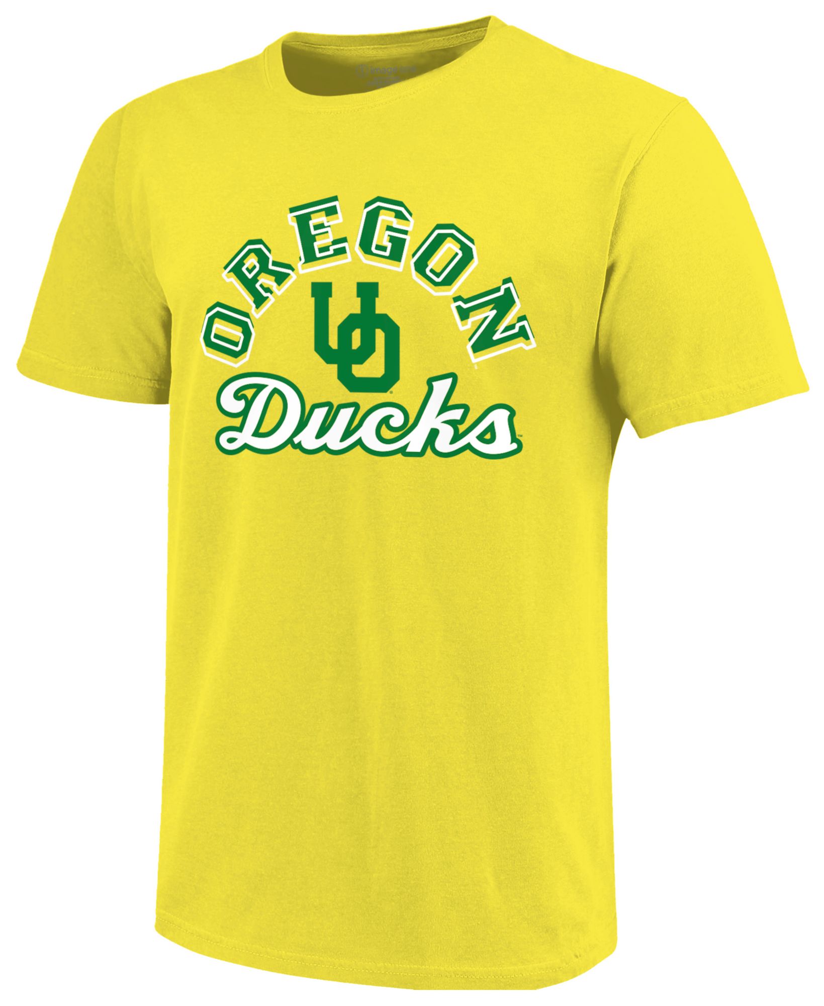 Image One Men's Oregon Ducks Yellow Arch Script T-Shirt product image
