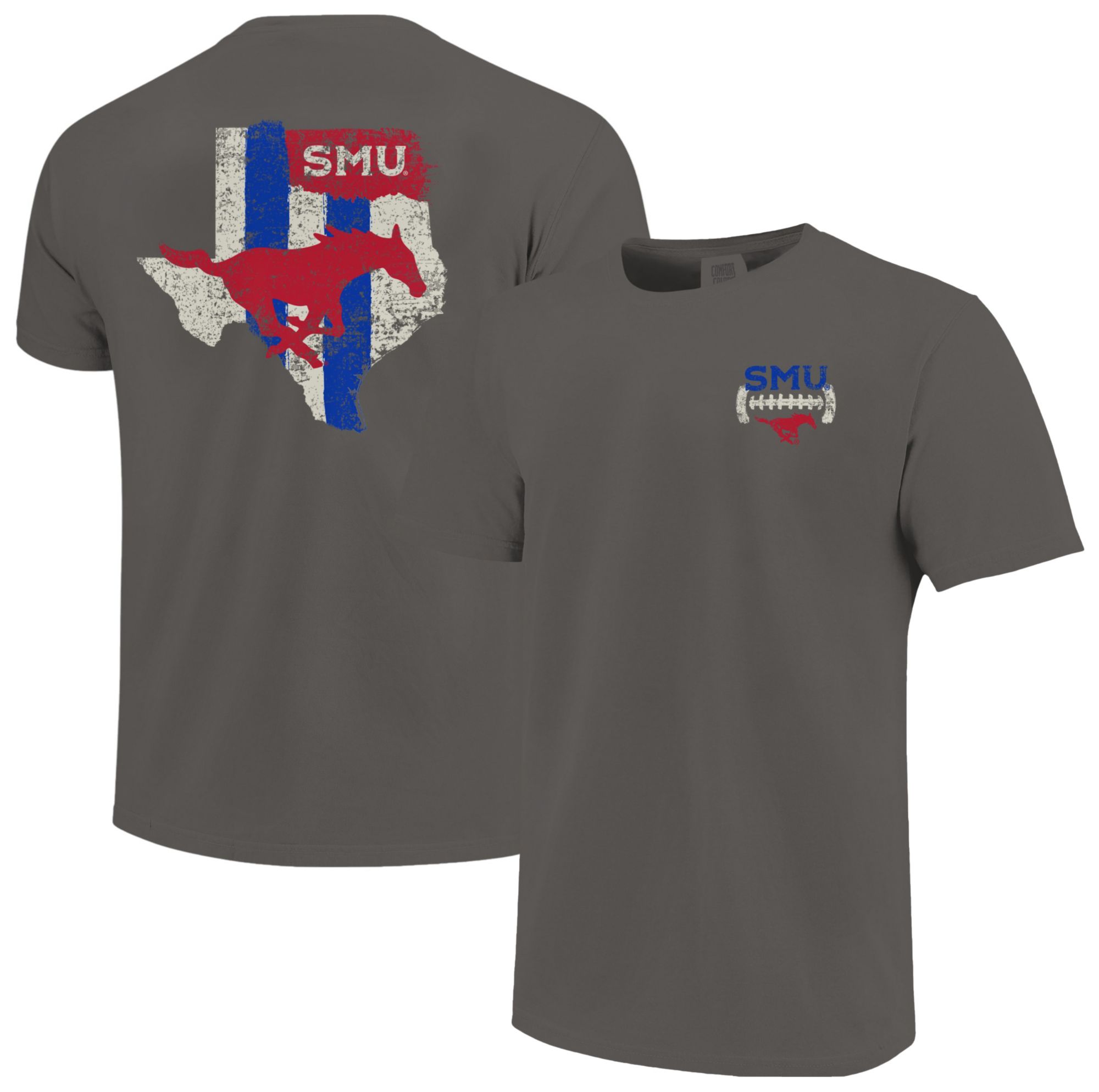 Image One Men's Southern Methodist Mustangs Grey Stripes T-Shirt product image