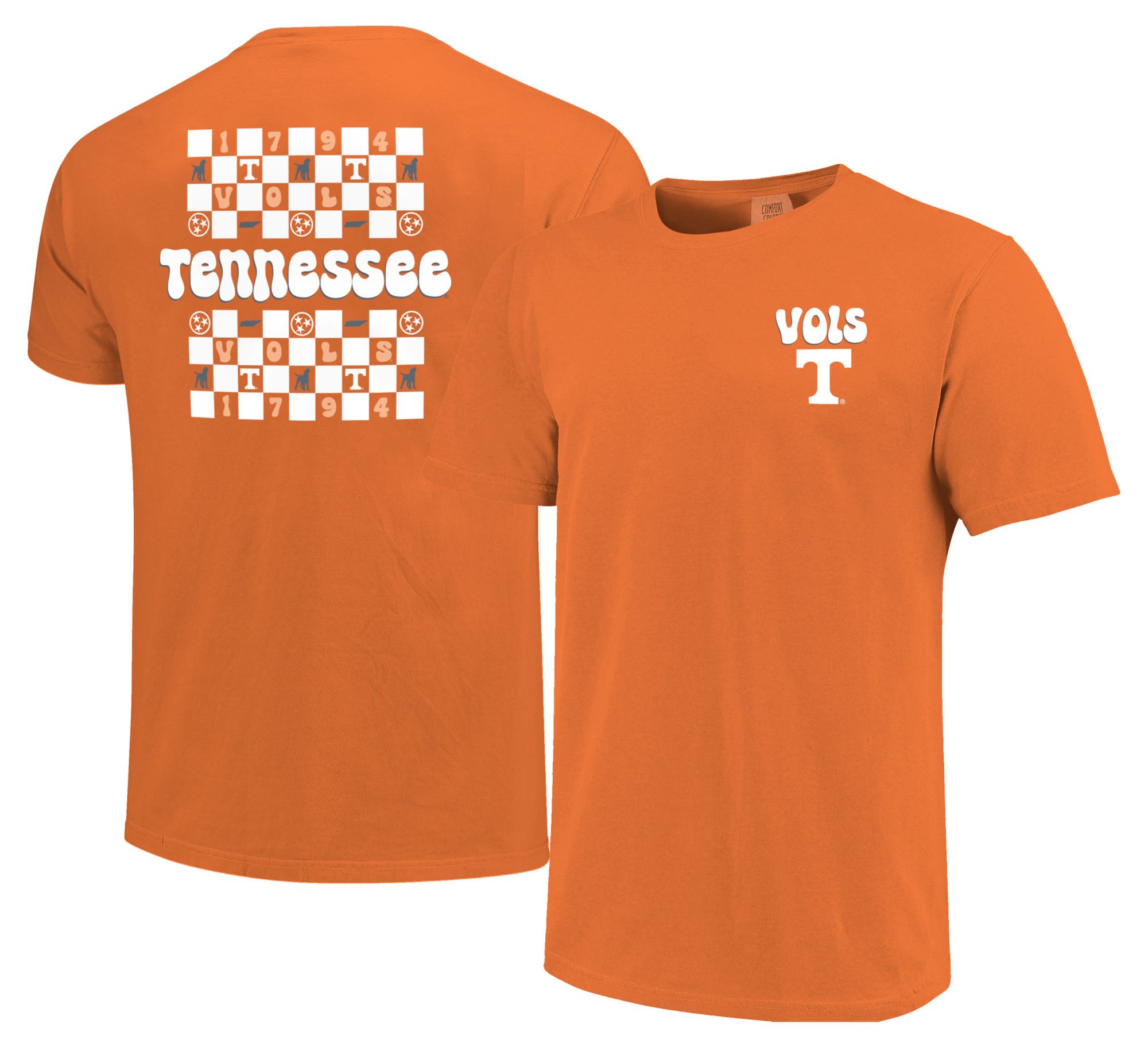Image One Men's Tennessee Volunteers Tennessee Orange Checkerboard T-Shirt product image