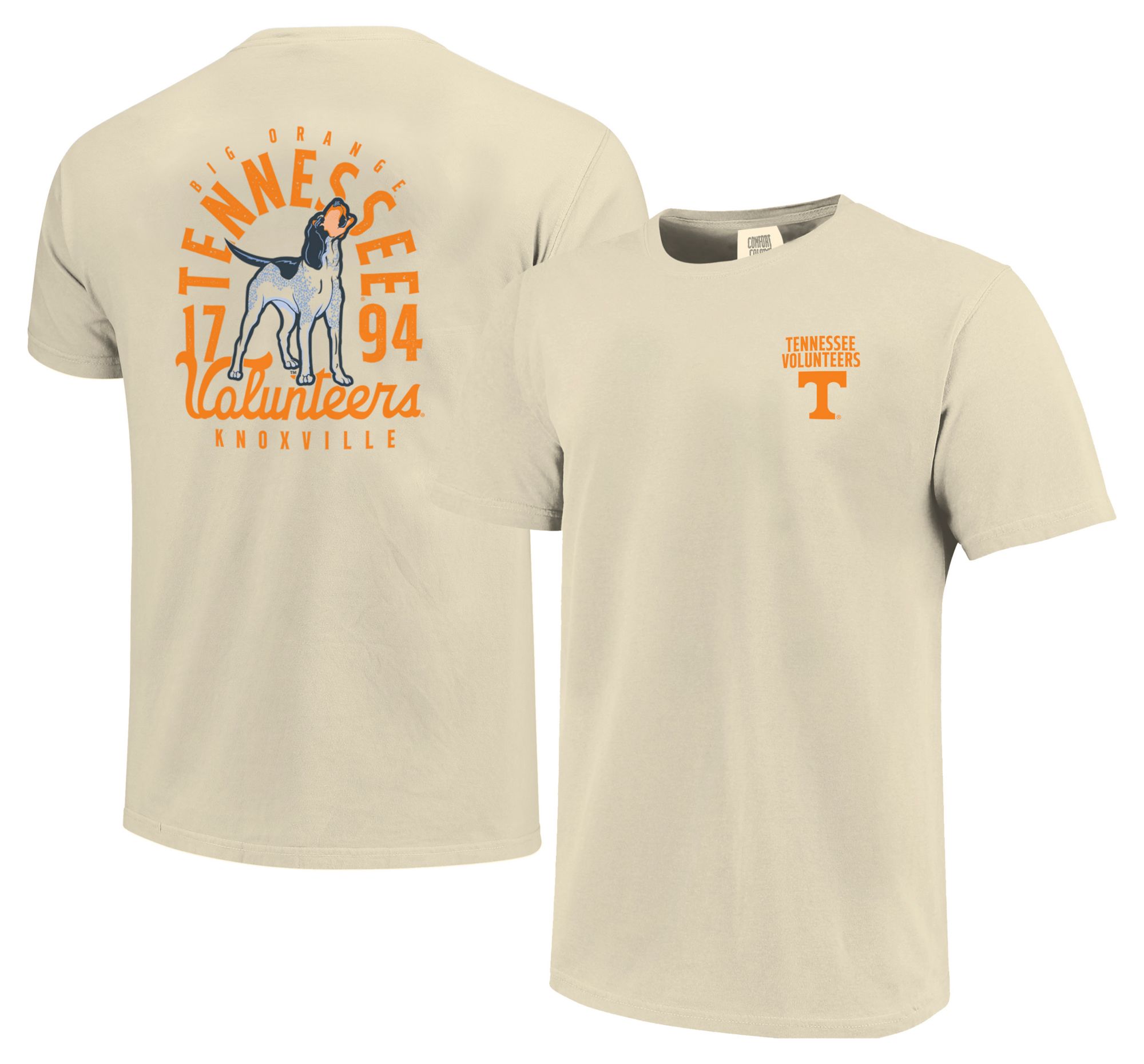 Image One Men's Tennessee Volunteers Ivory Mascot Overlay T-Shirt product image