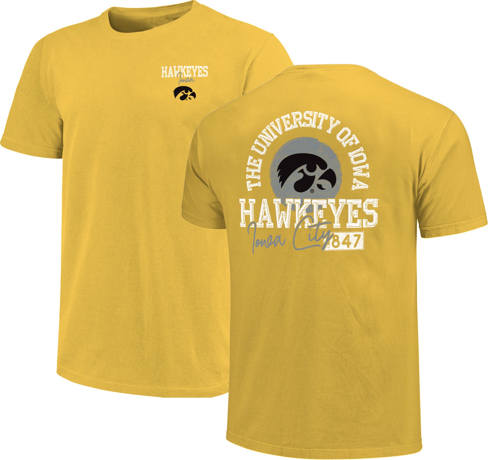 Image One Men's Iowa Hawkeyes Gold Stitched T-Shirt product image