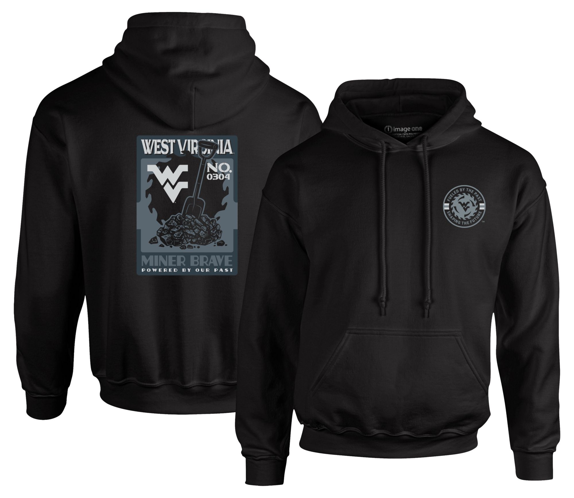 Image One Men's West Virginia Mountaineers Black Coal Hoodie product image