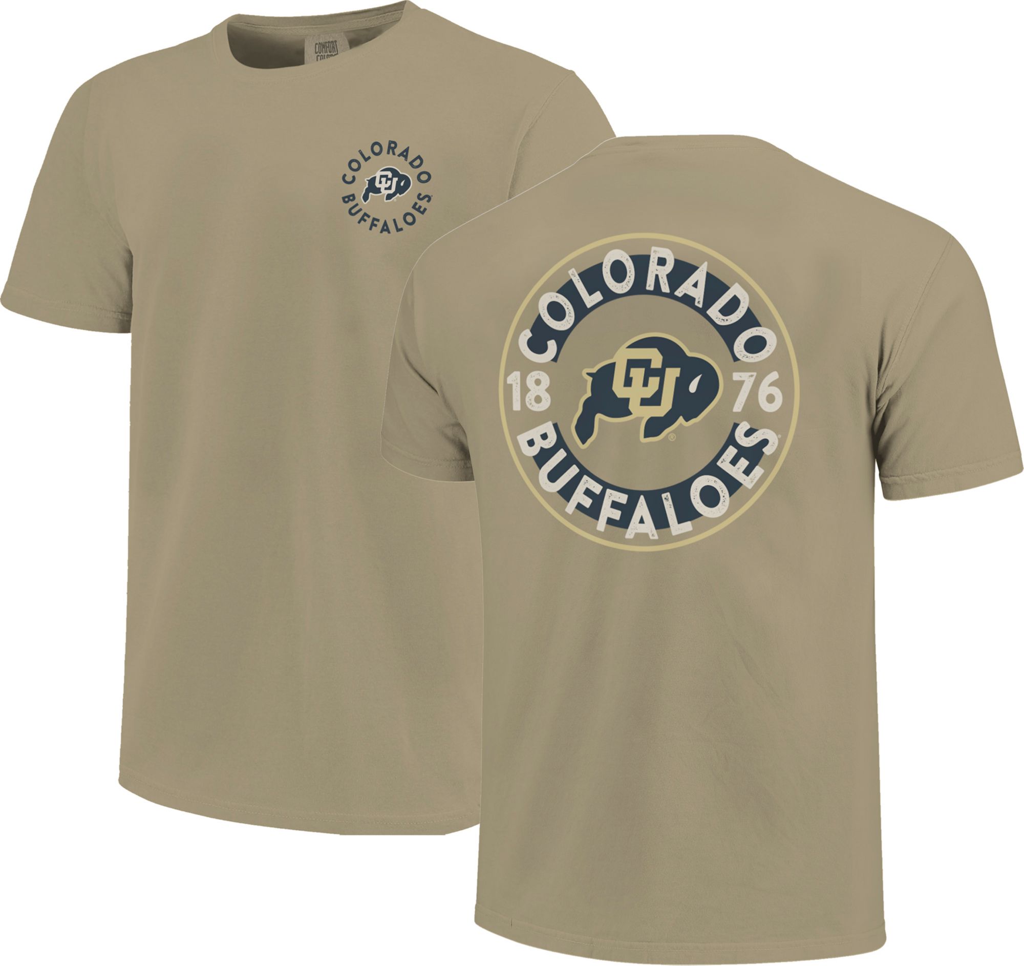 Image One Men's Colorado Buffaloes Khaki Mascot Circle T-Shirt product image