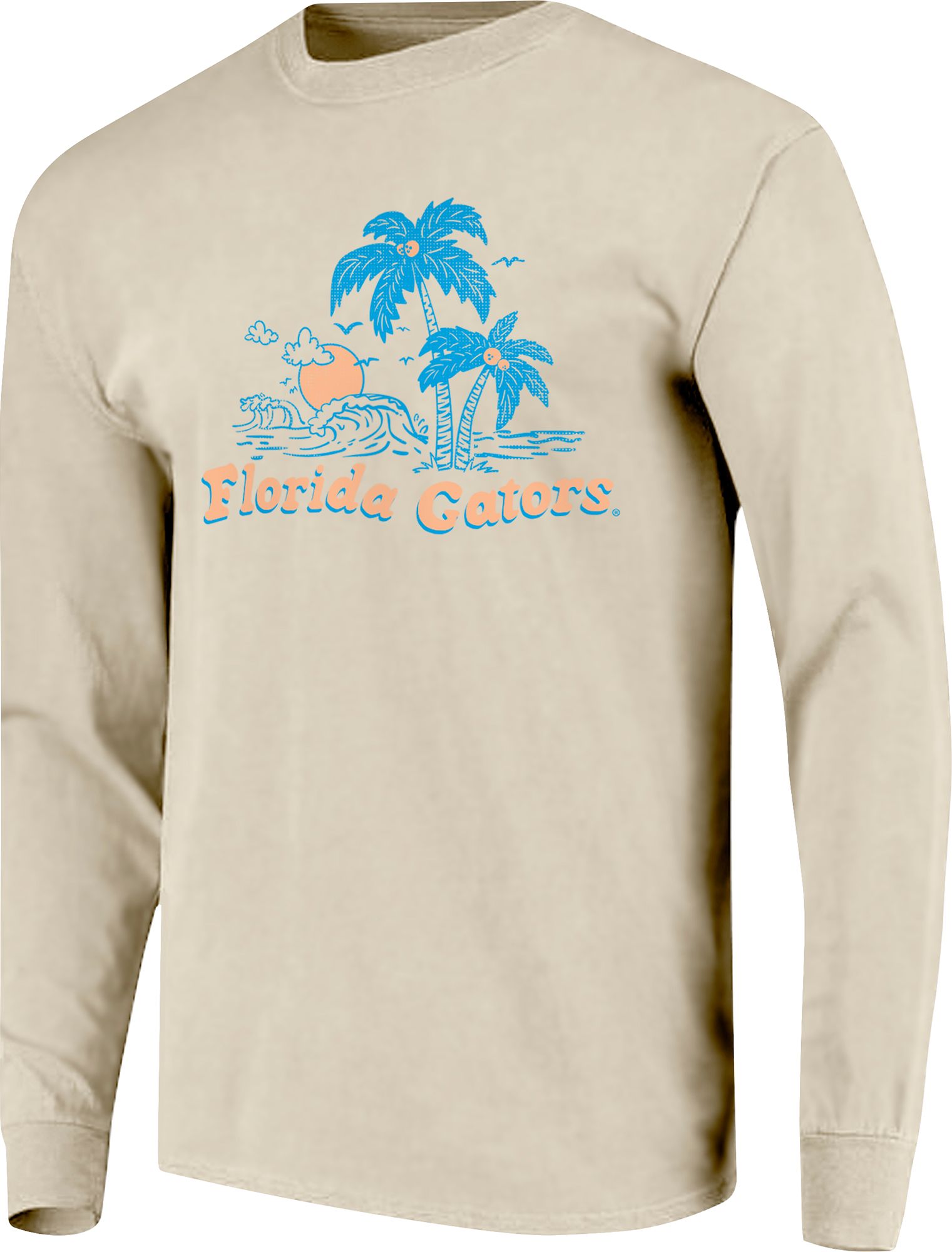 Image One Men's Florida Gators Ivory Coastal Sketch Long Sleeve T-Shirt product image