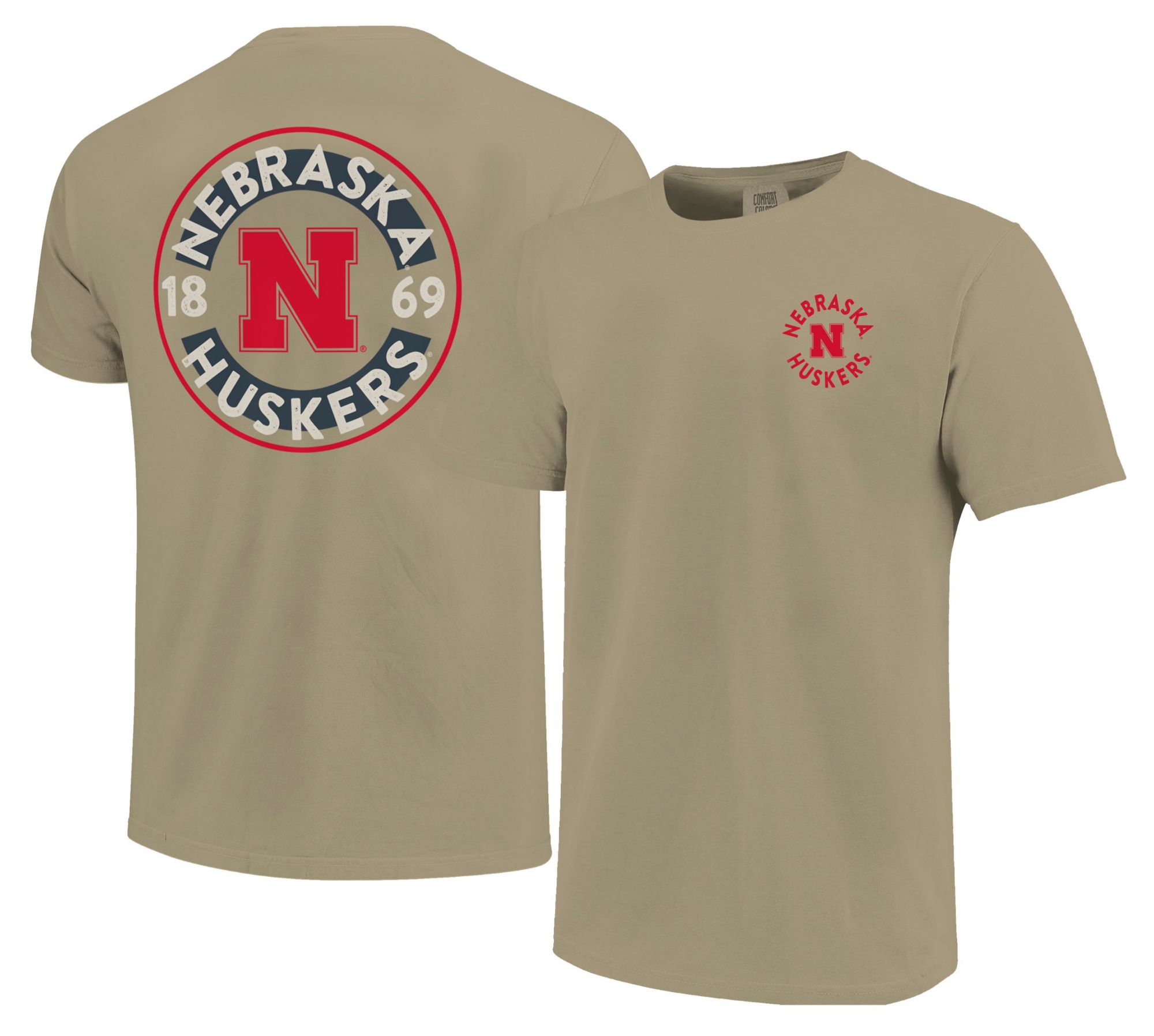 Image One Men's Nebraska Cornhuskers Khaki Mascot Circle T-Shirt product image