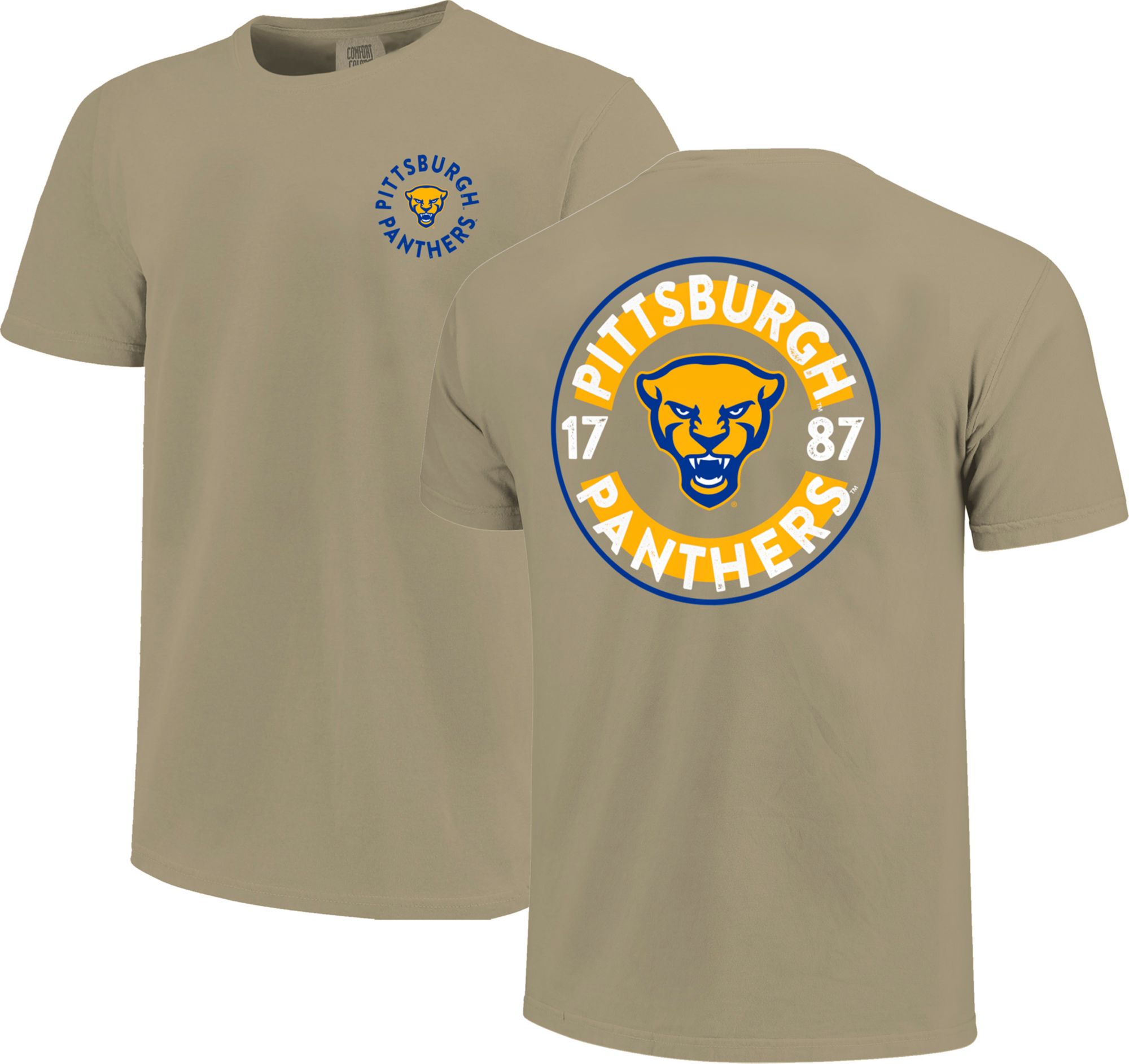 Image One Men's Pitt Panthers Khaki Mascot Circle T-Shirt product image