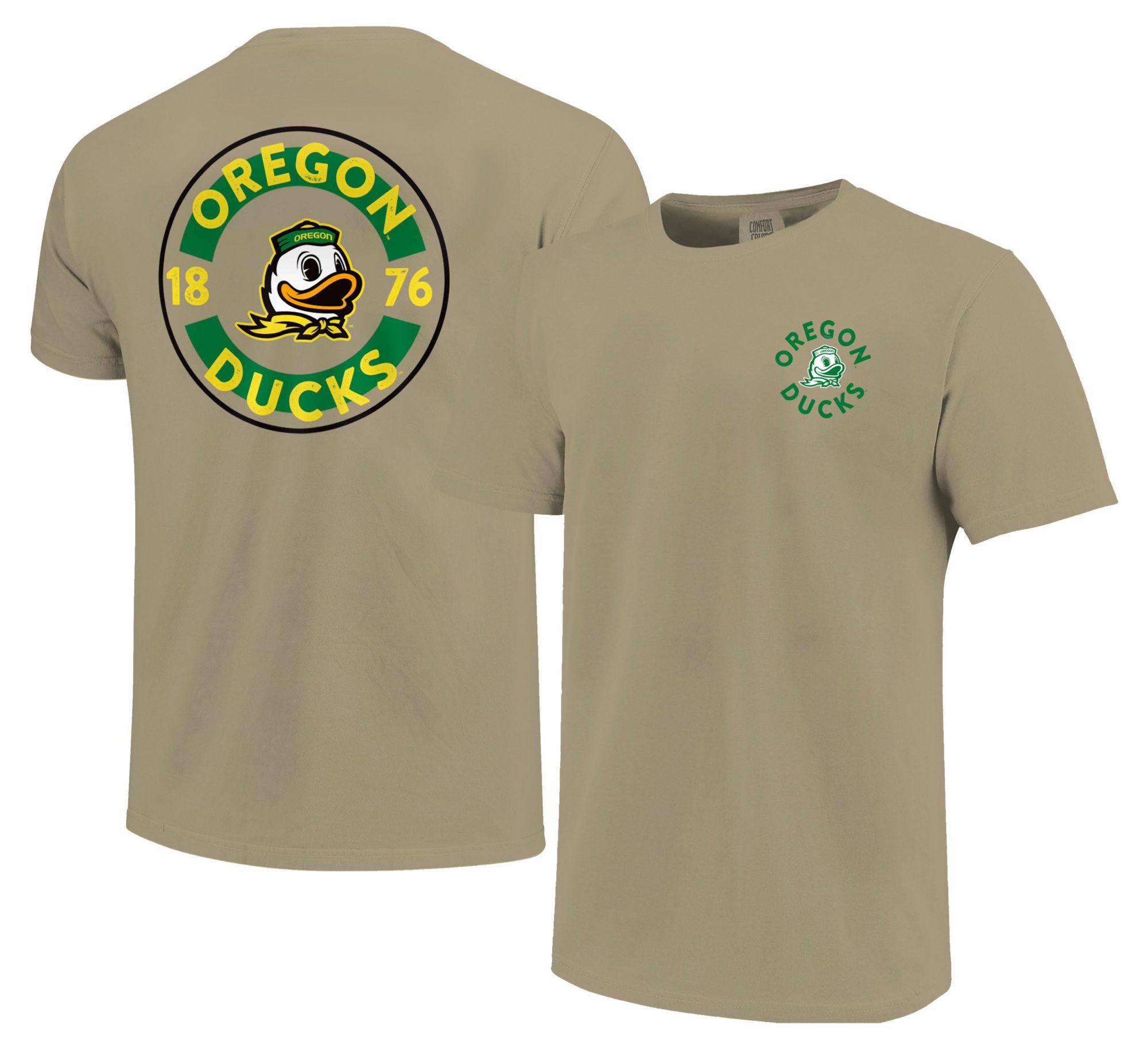 Image One Men's Oregon Ducks Khaki Mascot Circle T-Shirt product image