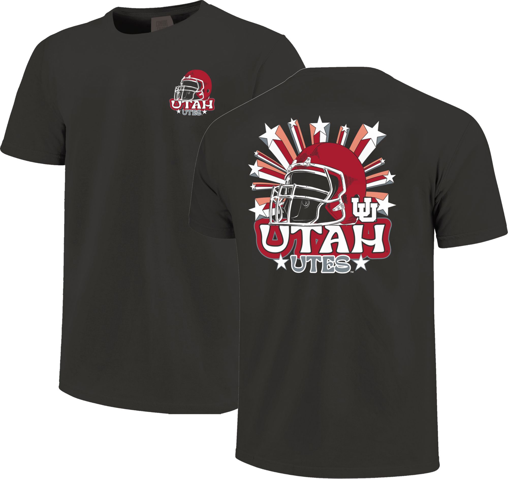 Image One Men's Utah Utes Grey Helmet Star T-Shirt product image