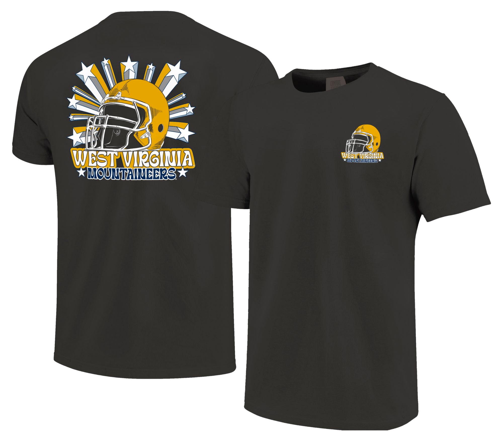 Image One Men's West Virginia Mountaineers Grey Helmet Star T-Shirt product image