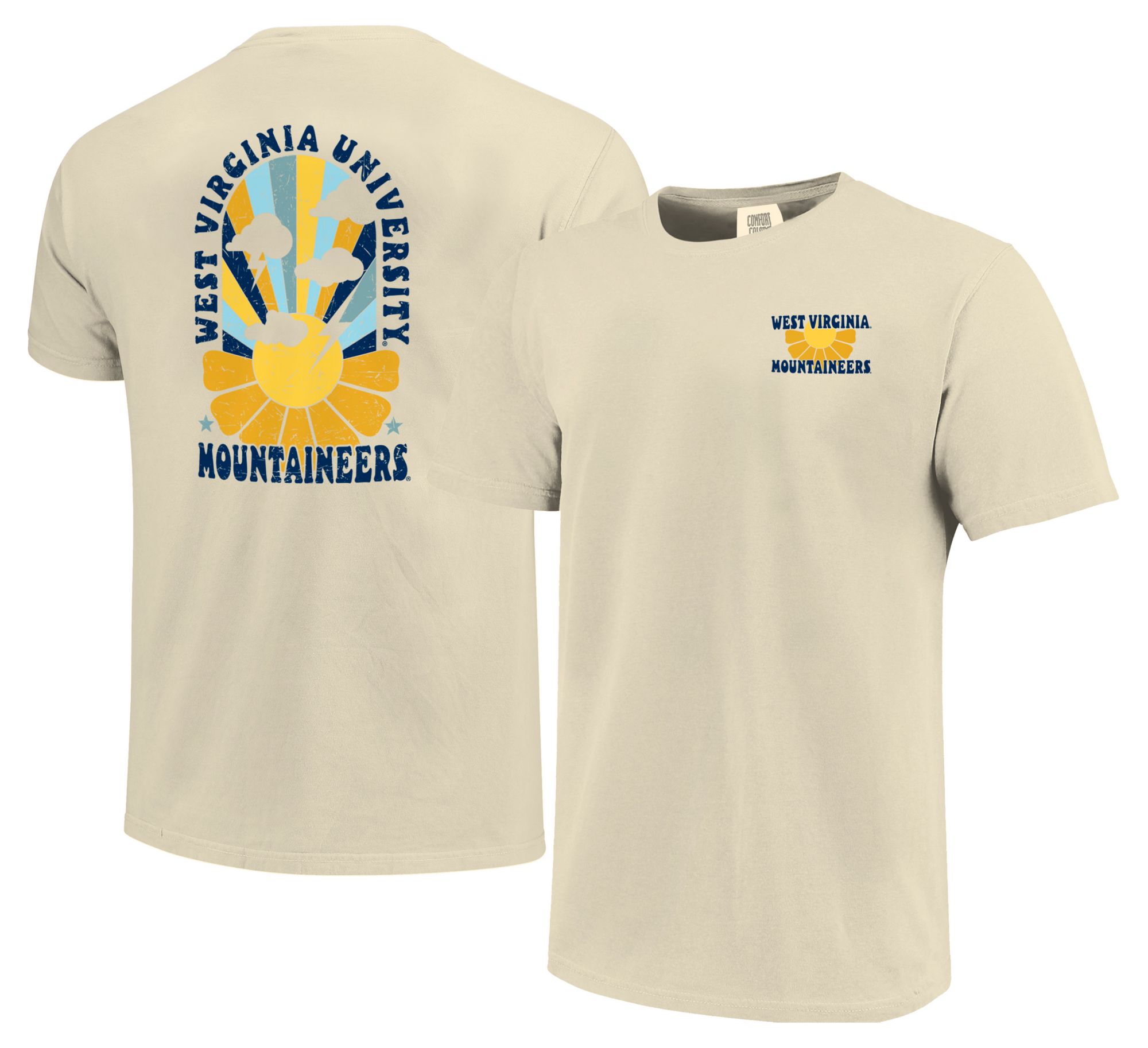 Image One Men's West Virginia Mountaineers Khaki Mascot Circle T-Shirt product image