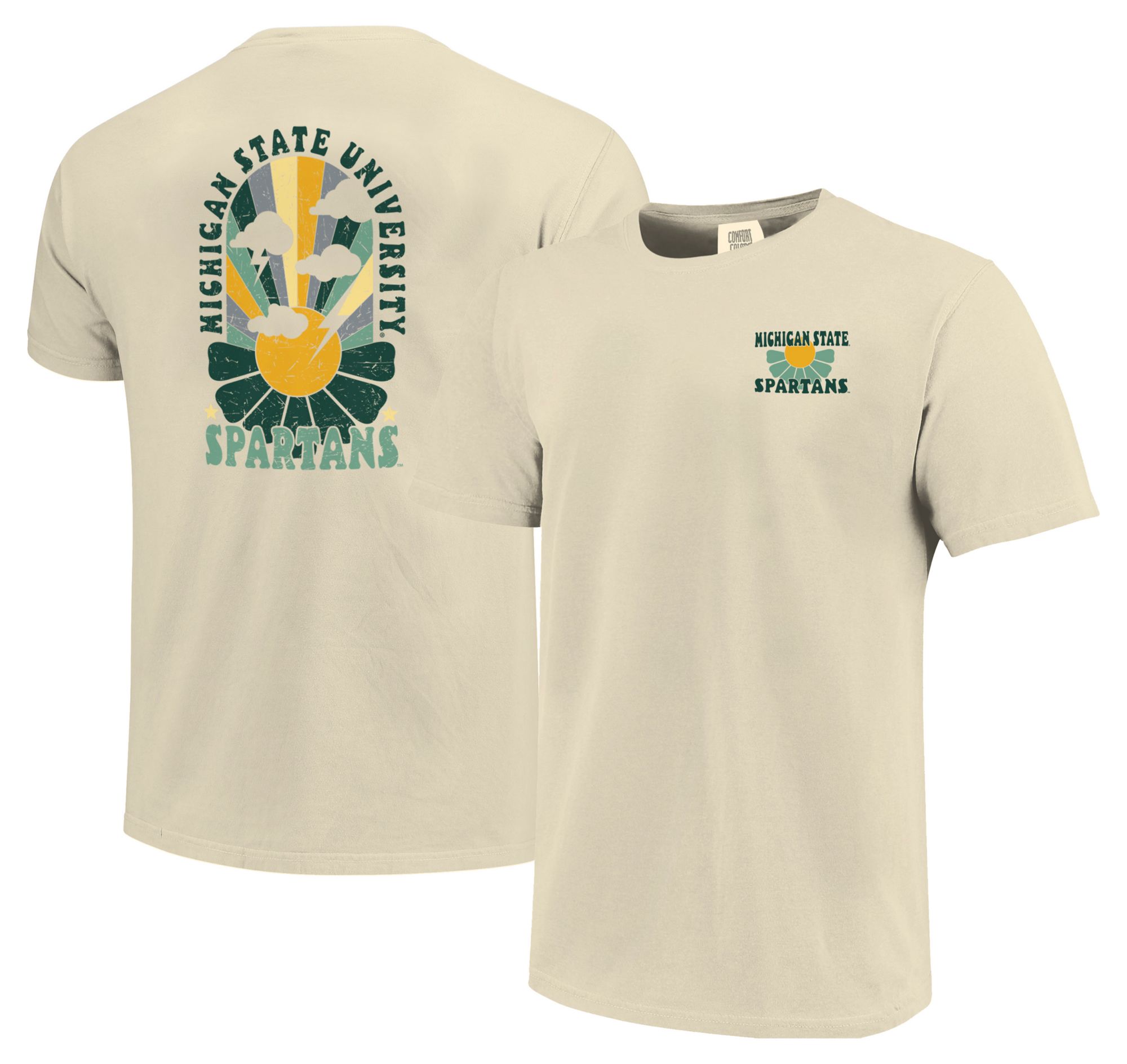 Image One Women's Michigan State Spartans Ivory Sunshine Sky T-Shirt product image