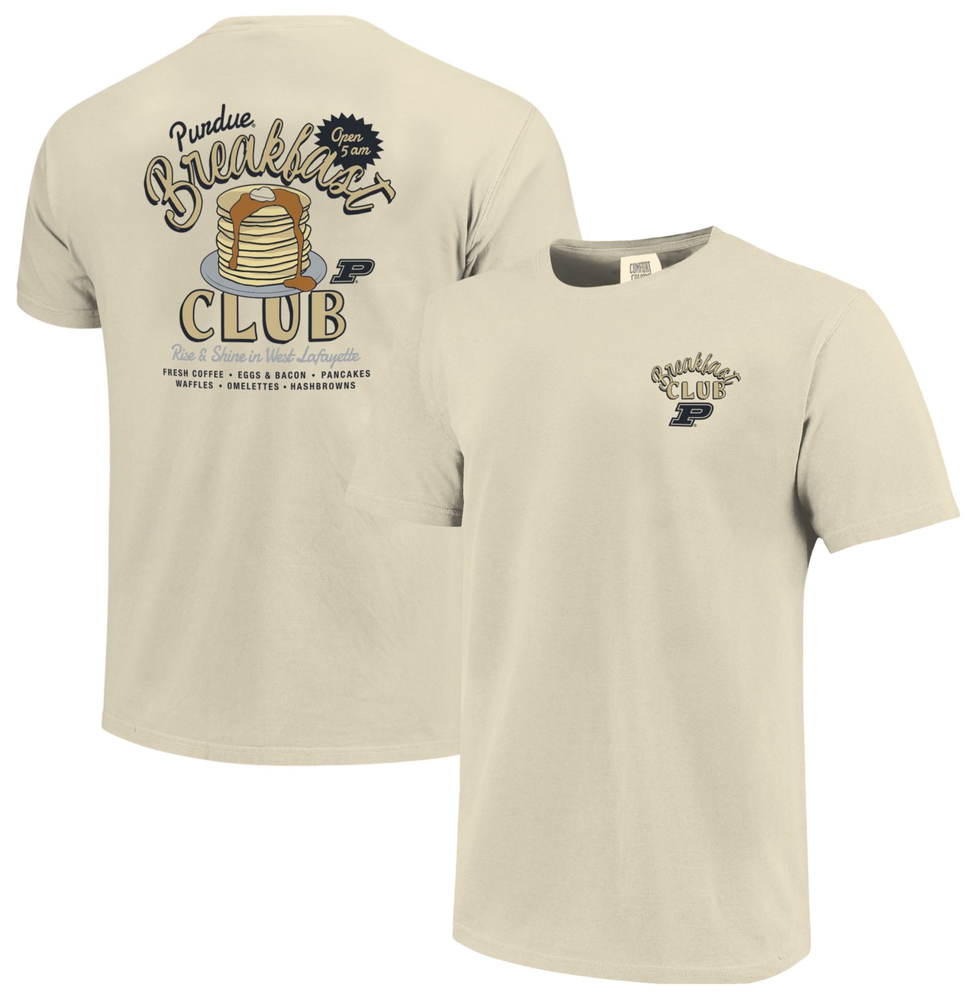 Image One Women's Purdue Boilermakers Ivory Breakfast T-Shirt product image