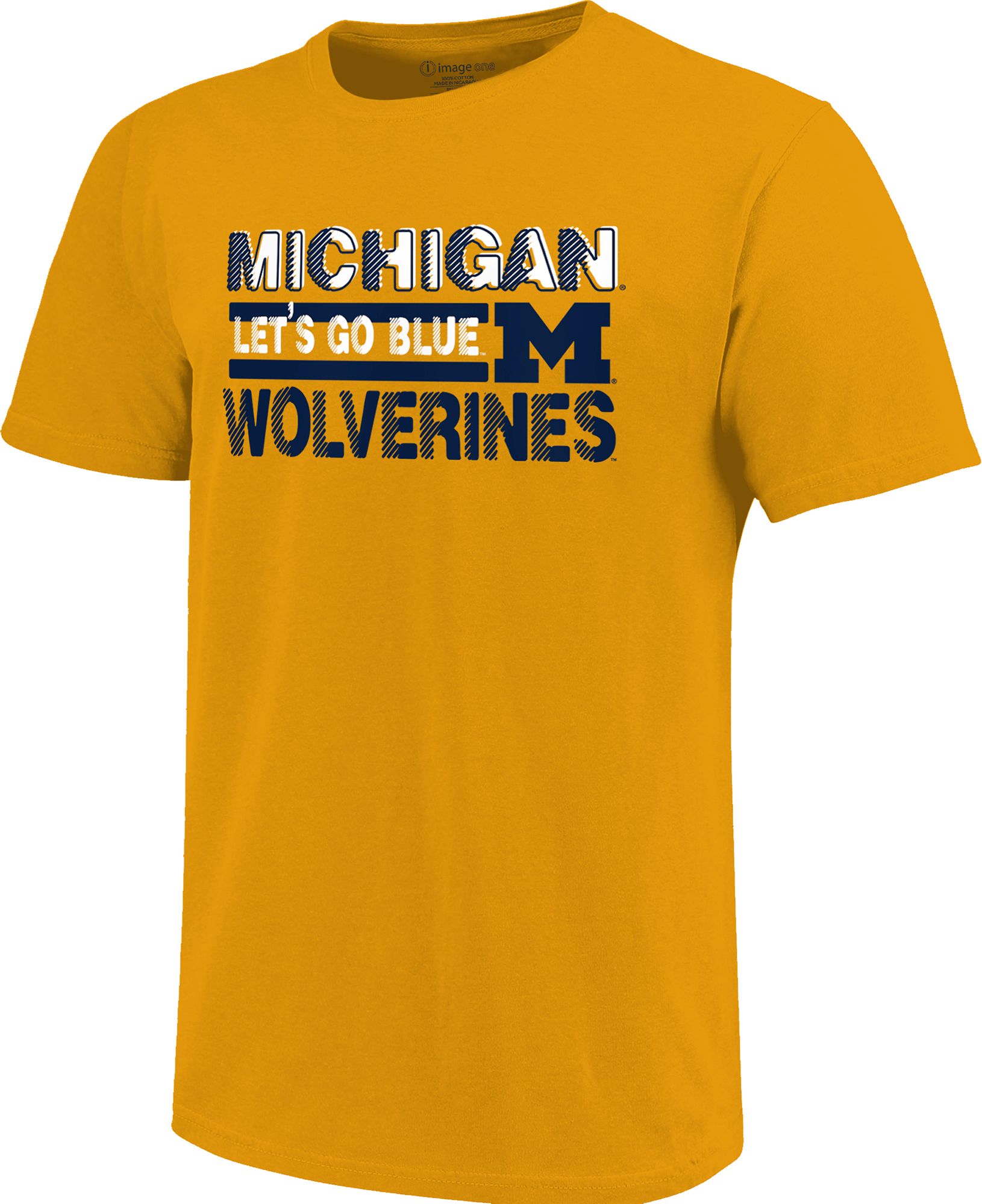 Image One Youth Michigan Wolverines Maize Slants T-Shirt product image