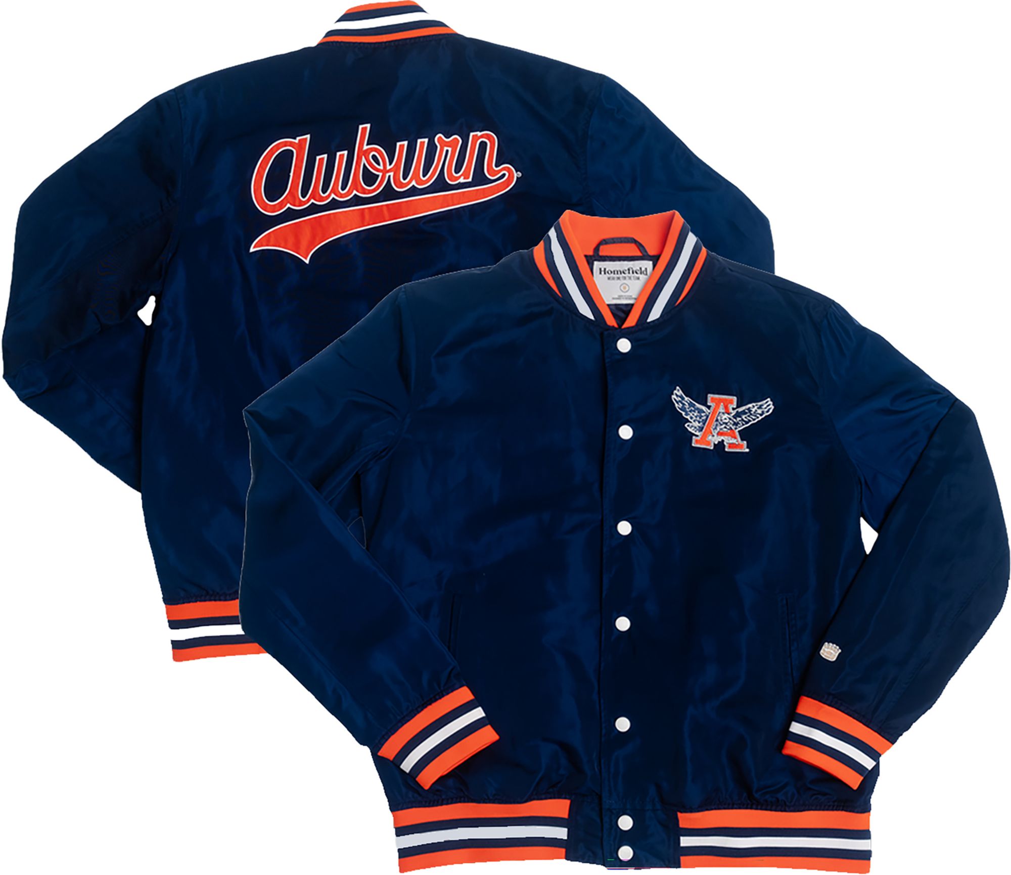 Homefield Men's Auburn Tigers Blue Bomber Jacket product image