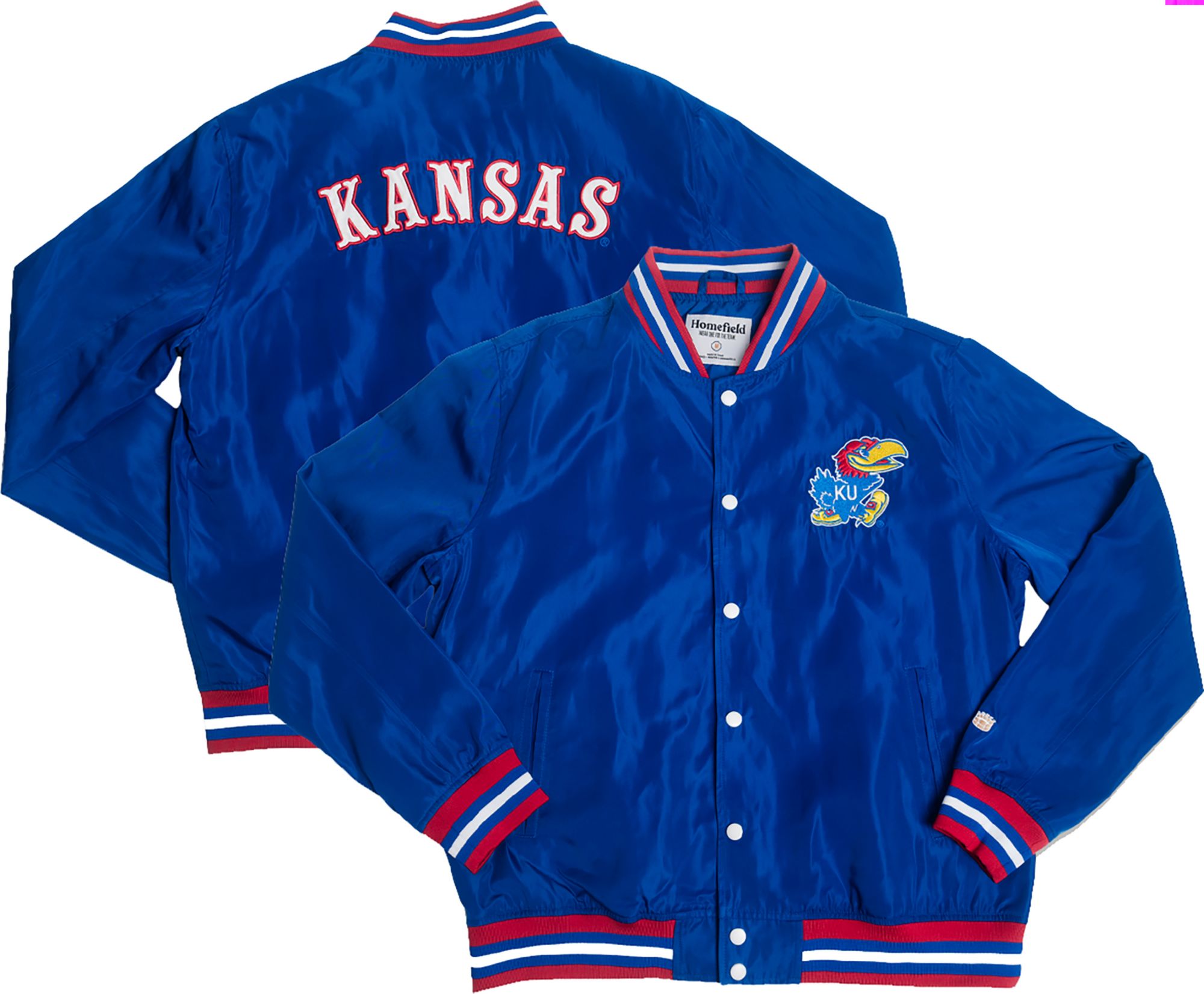 Homefield Men's Kansas Jayhawks Blue Bomber Jacket product image