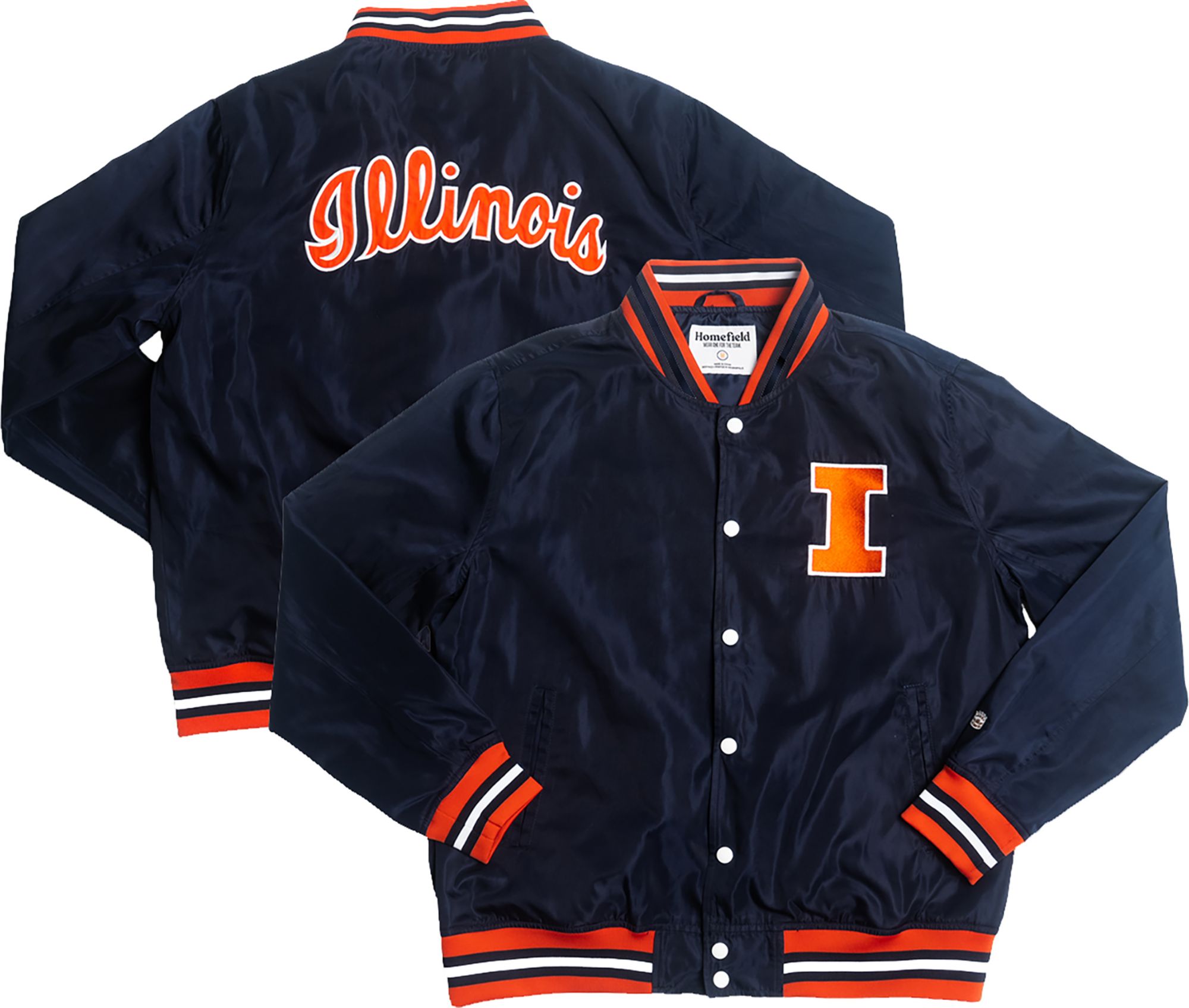 Homefield Men's Illinois Fighting Illini Blue Bomber Jacket product image