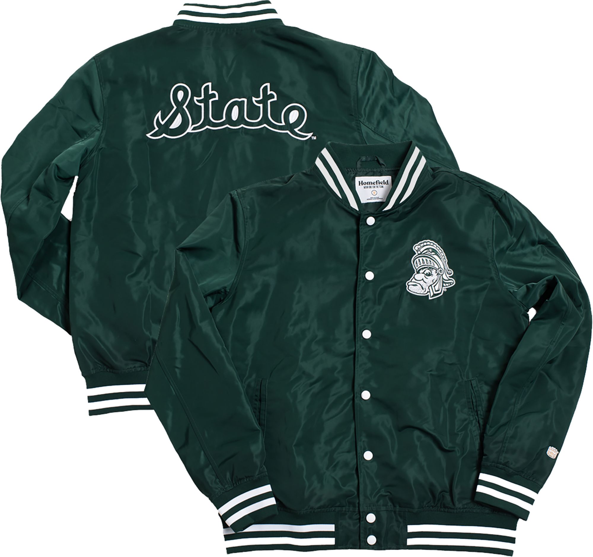 Homefield Men's Michigan State Spartans Navy Bomber Jacket product image