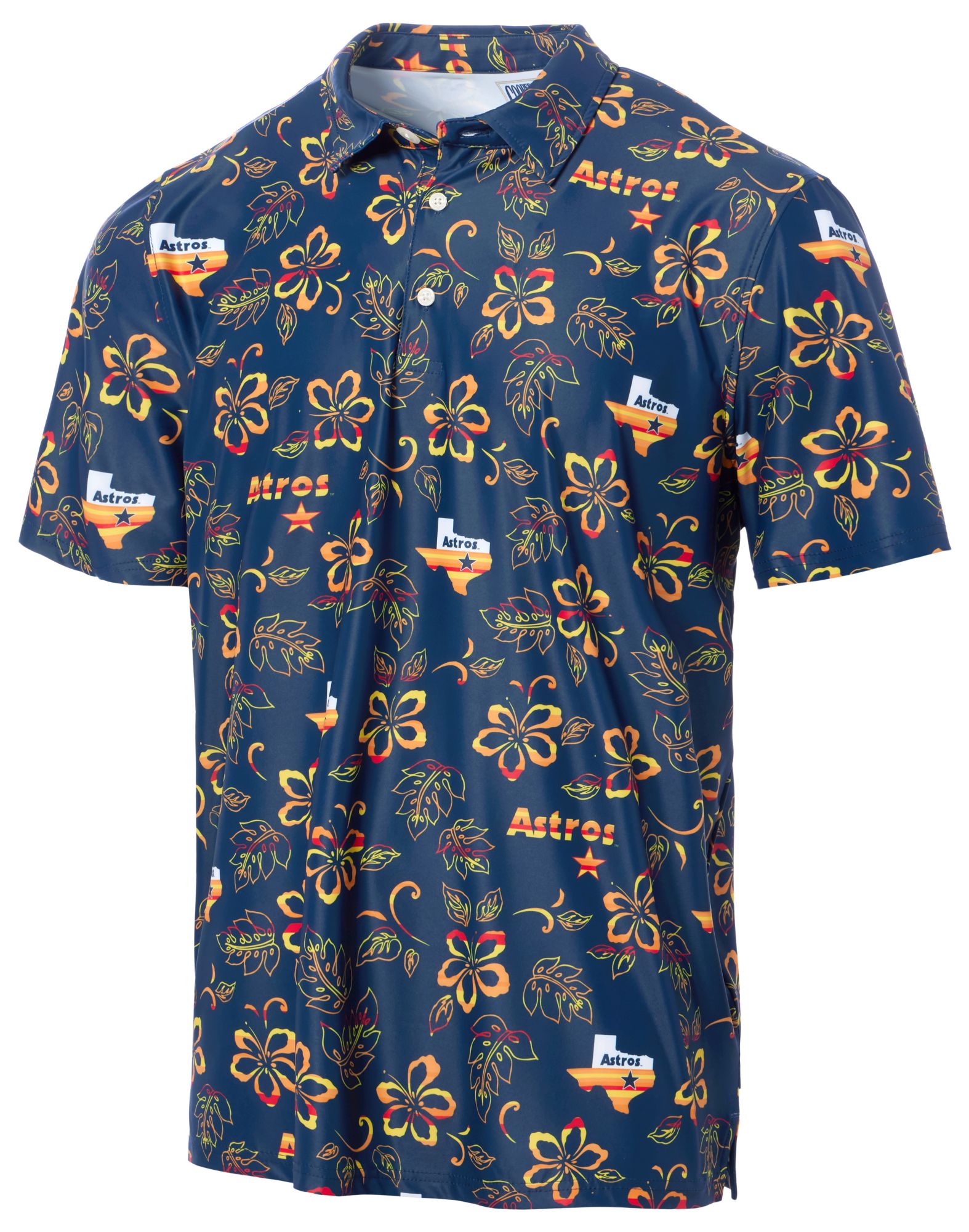 Reyn Spooner Adult Houston Astros Navy Pua Polo product image
