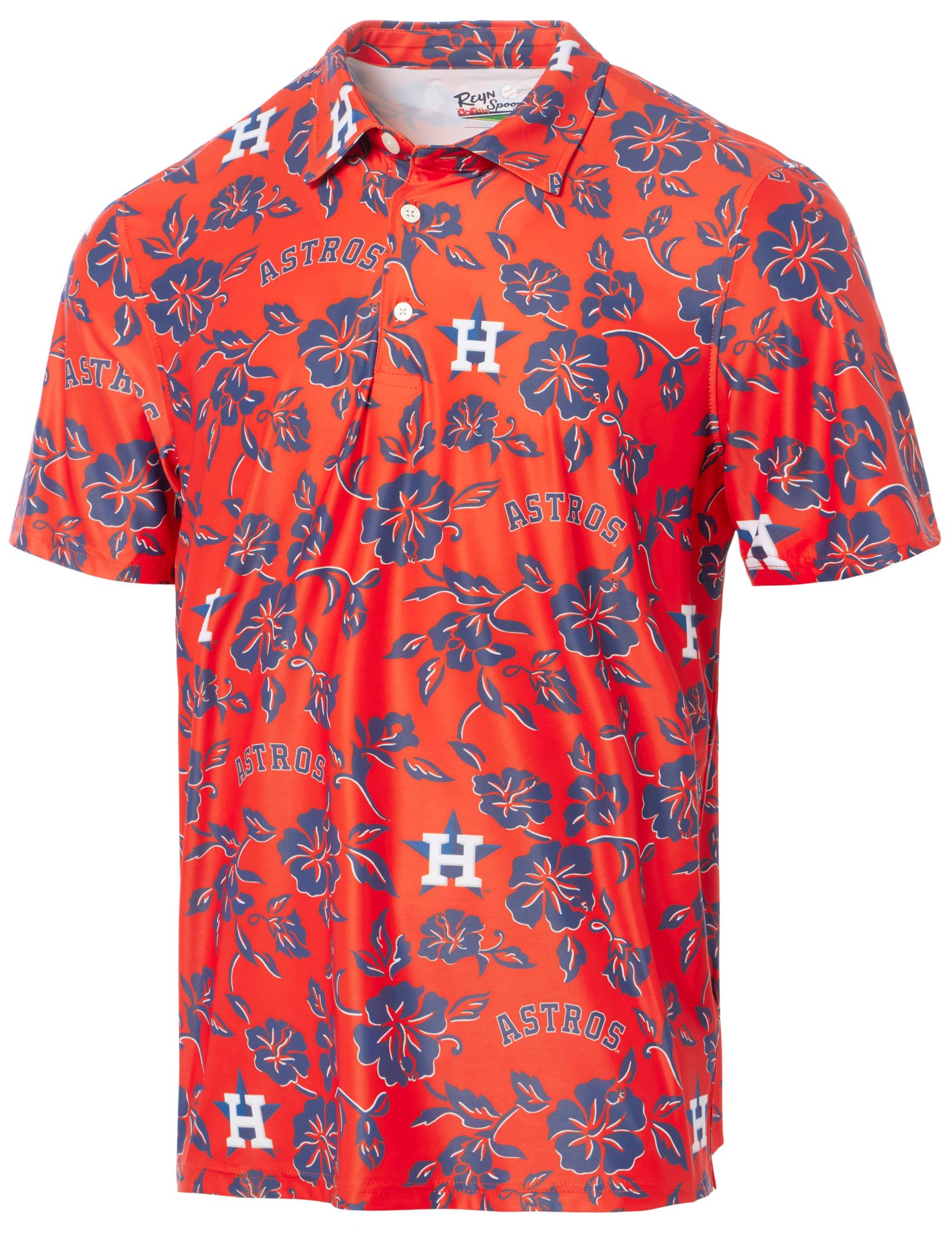 Reyn Spooner Adult Houston Astros Orange Pua Polo product image