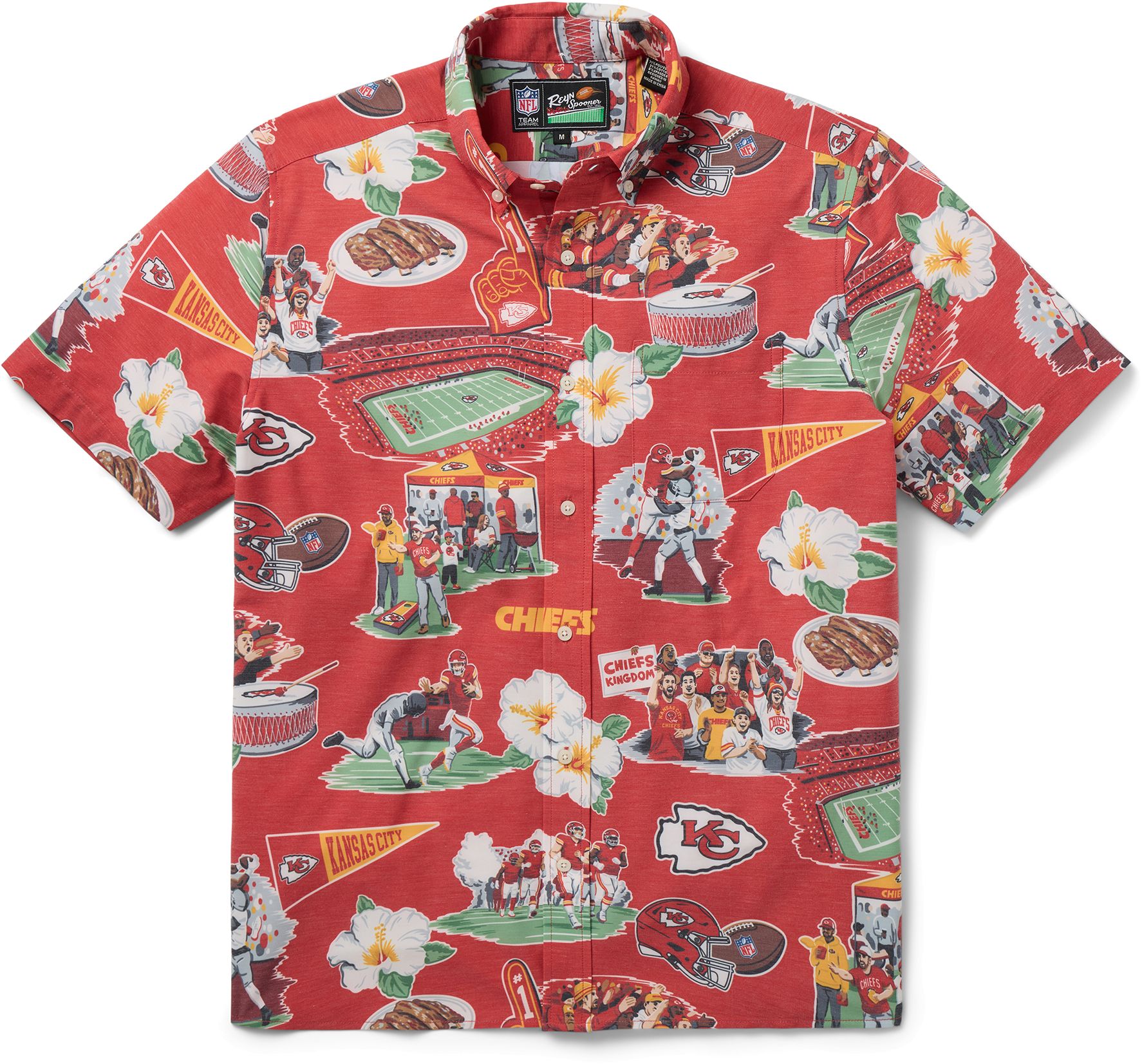 Reyn Spooner Men's Kansas City Chiefs Scenic Red Button-Down Shirt product image