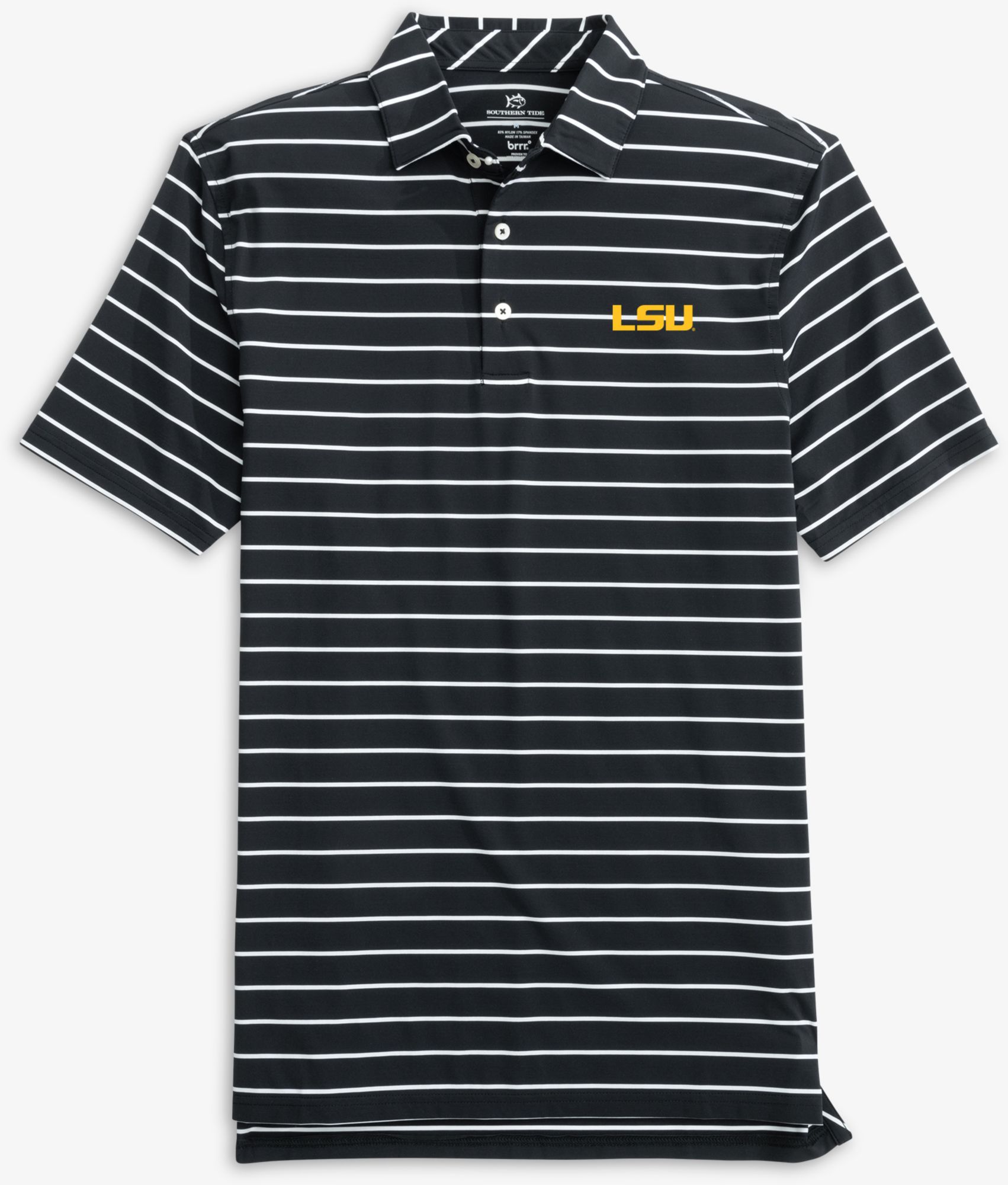 Southern Tide Men's LSU Tigers Black Desmond Stripe Polo product image