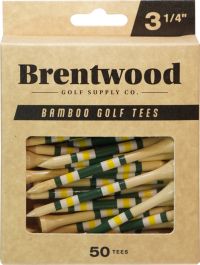 Brentwood Golf Supply 3.25" Bamboo Golf Tees - 50 Pack