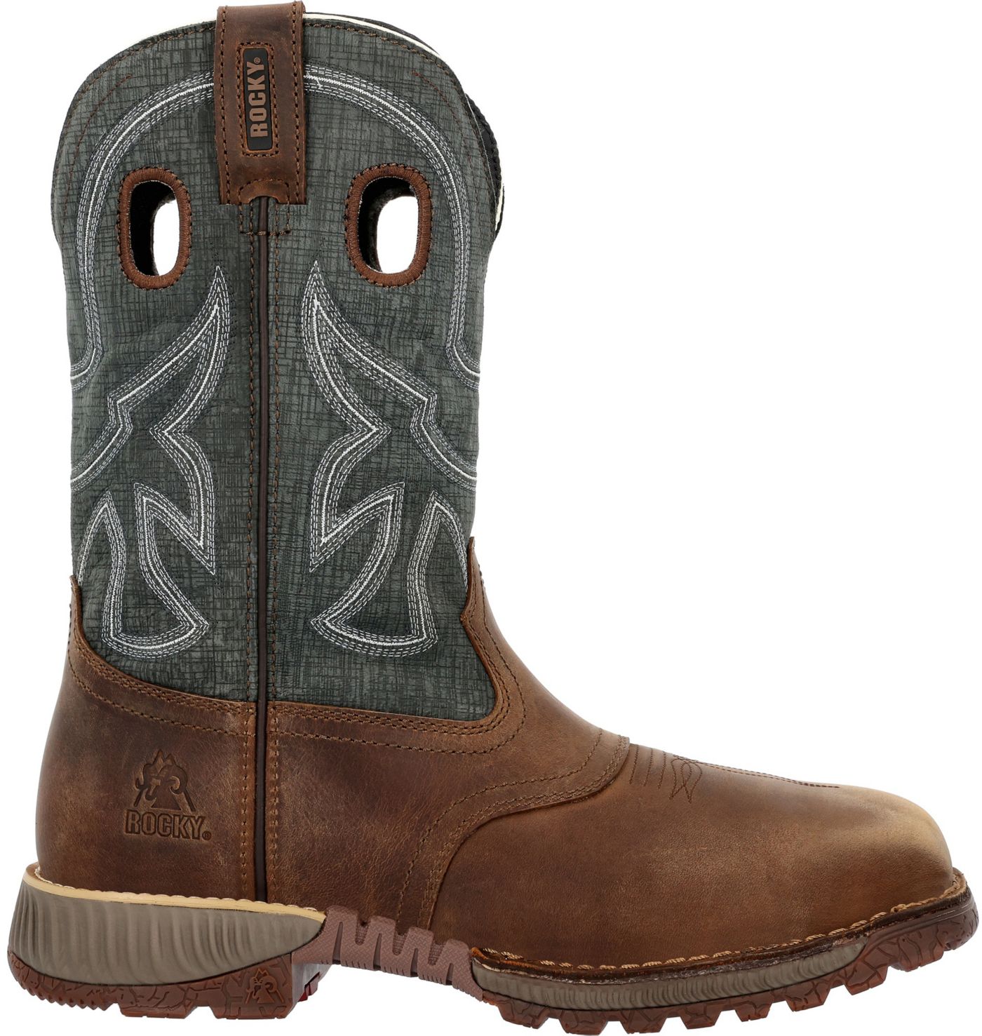 Rocky RKW0426 Hi-Wire 11in Waterproof Western Boot, Brown, M, Size 13 Rocky RKW0426 Hi-Wire 11in Waterproof Western Boot, Brown, M, Size 13