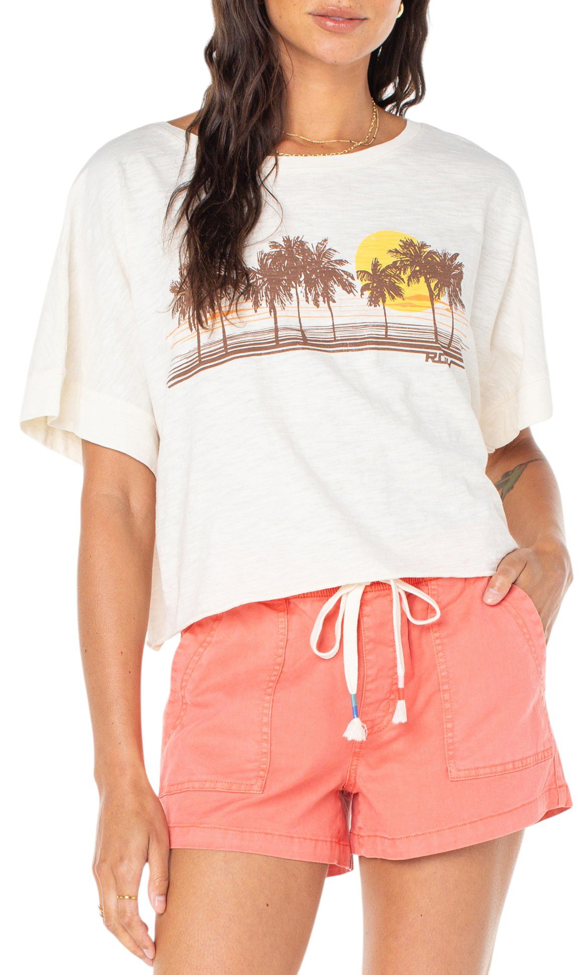 Roxy Women's Palm Stripe Short Sleeve T-Shirt product image