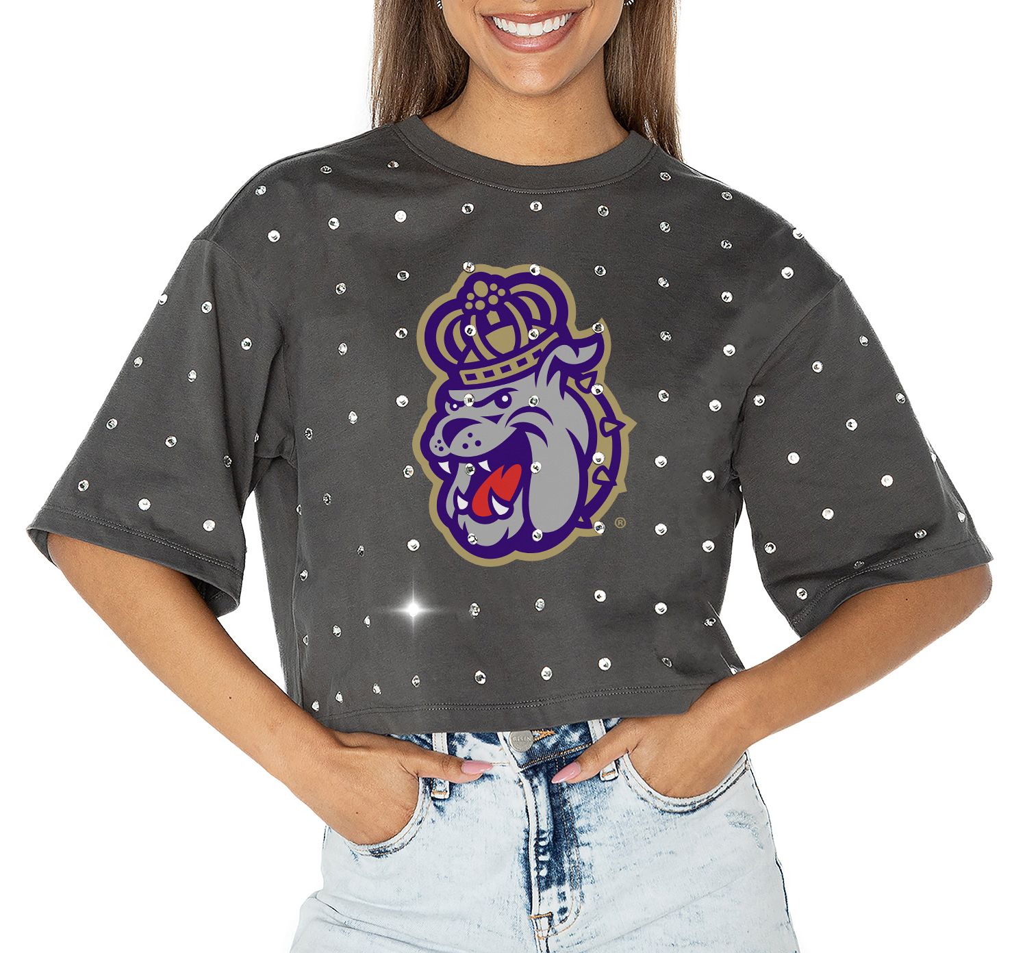 Gameday Couture Women's James Madison Dukes Grey Just In Time T-Shirt product image