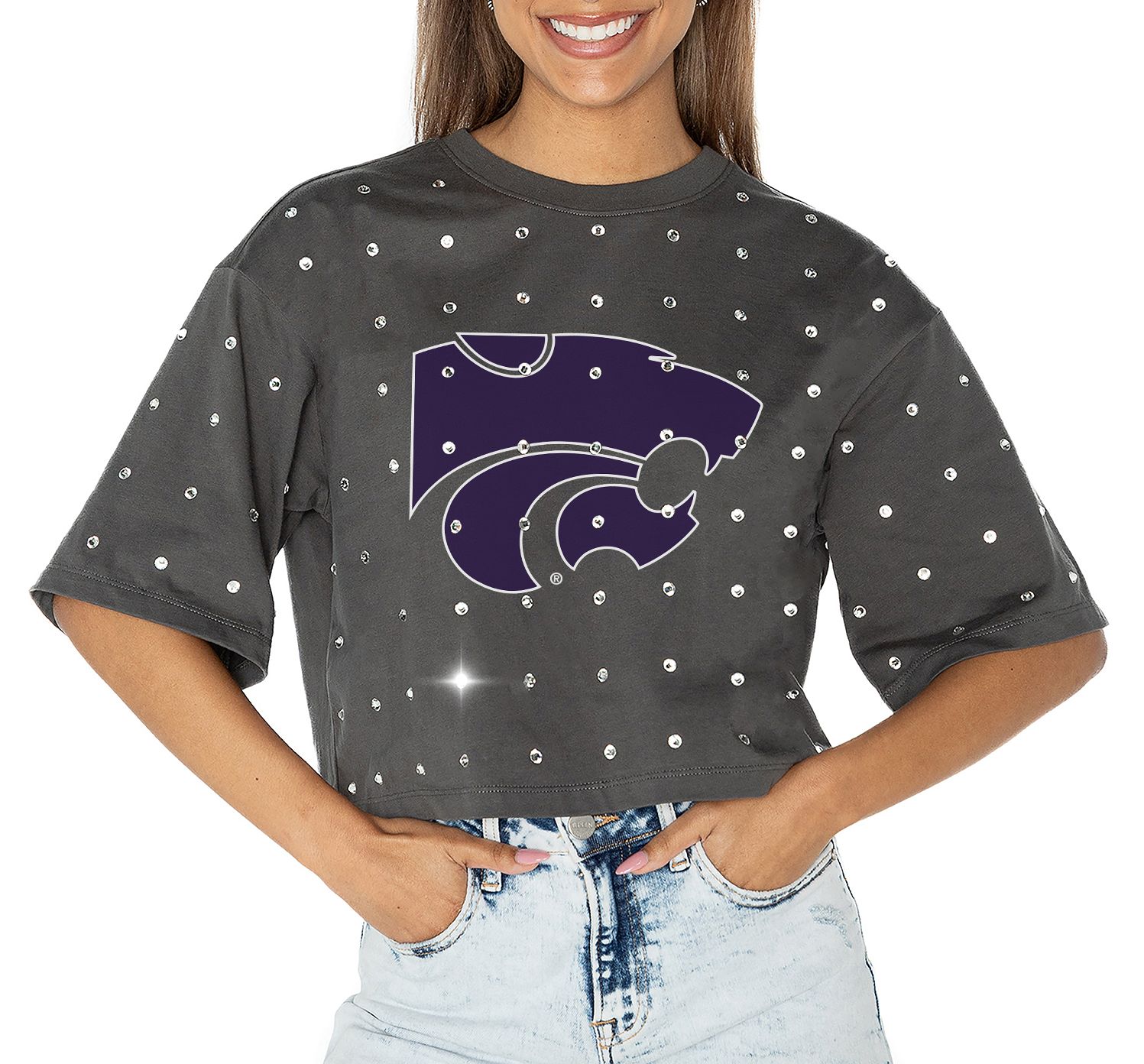 Gameday Couture Women's Kansas State Wildcats Grey Just In Time T-Shirt product image
