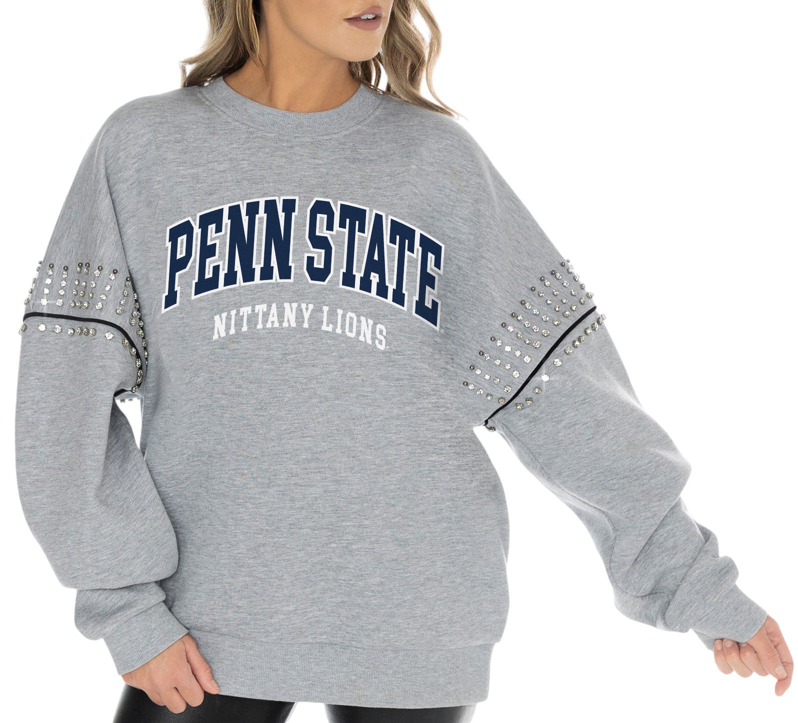 Gameday Couture Women's Penn State Nittany Lions Grey Playback Vintage Wash Crew Sweatshirt product image