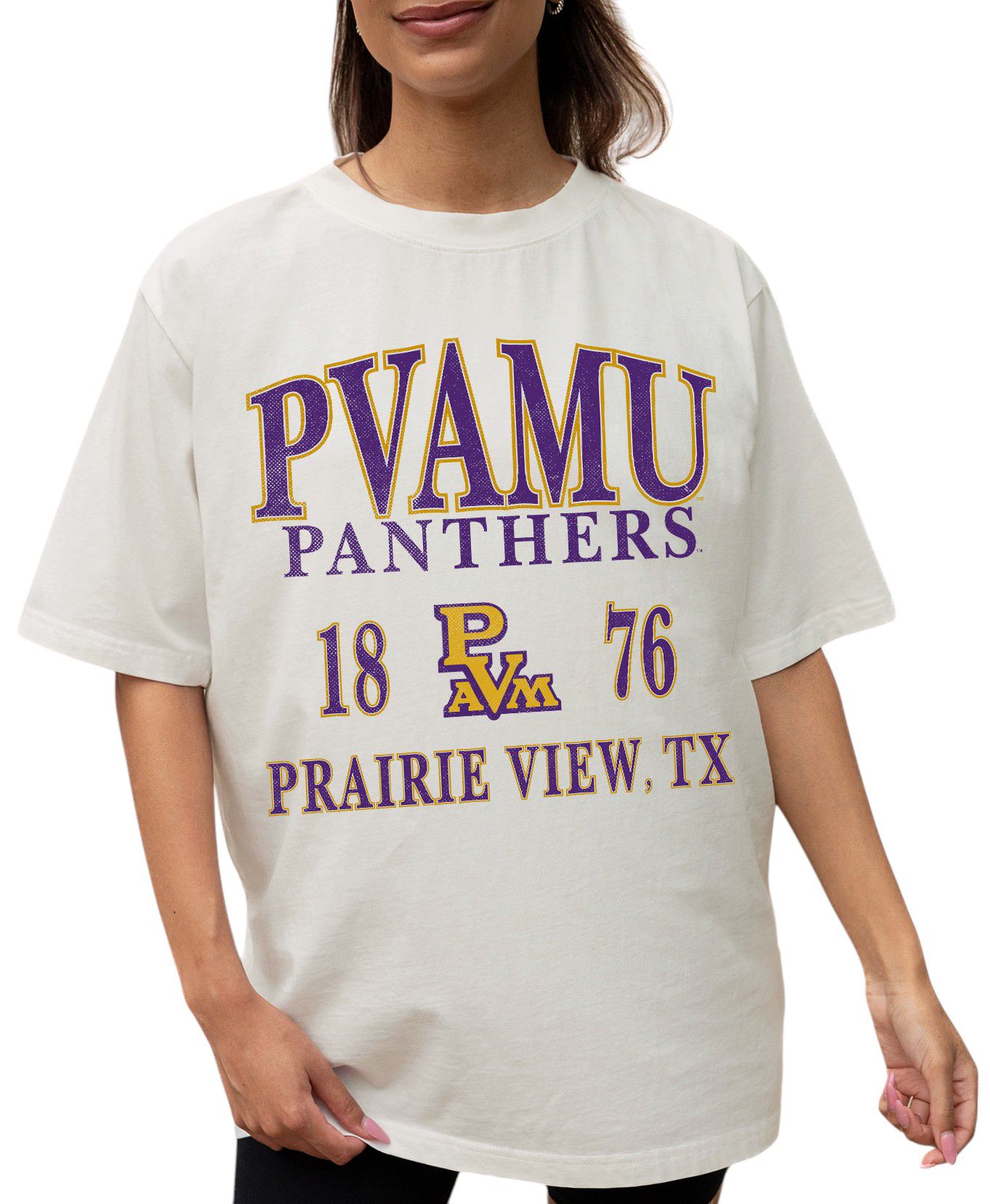 Gameday Couture Women's Prairie View A&M Panthers Ivory Oversized T-Shirt product image