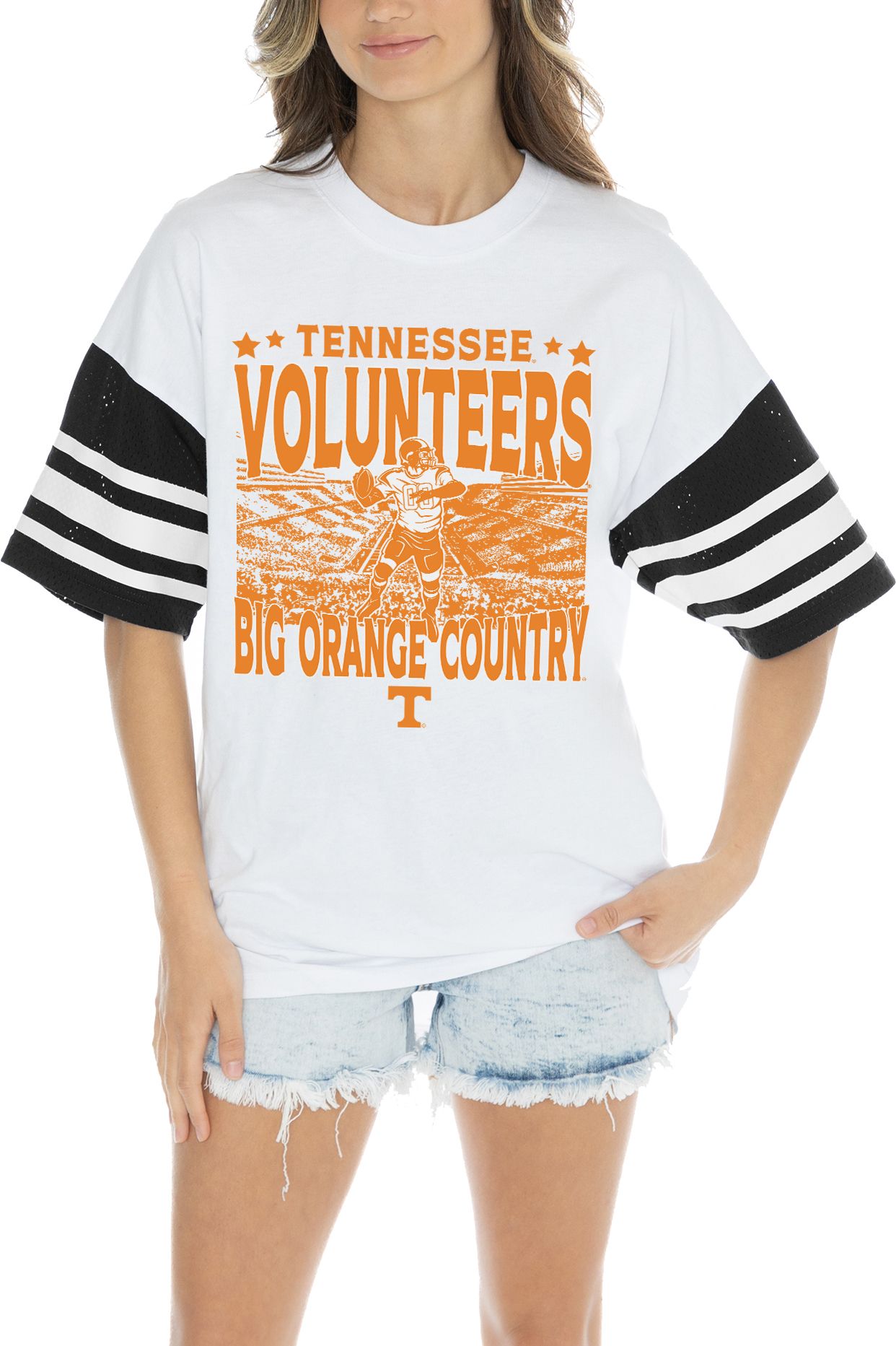 Gameday Couture Women's Tennessee Volunteers White Stripe Jersey T-Shirt product image