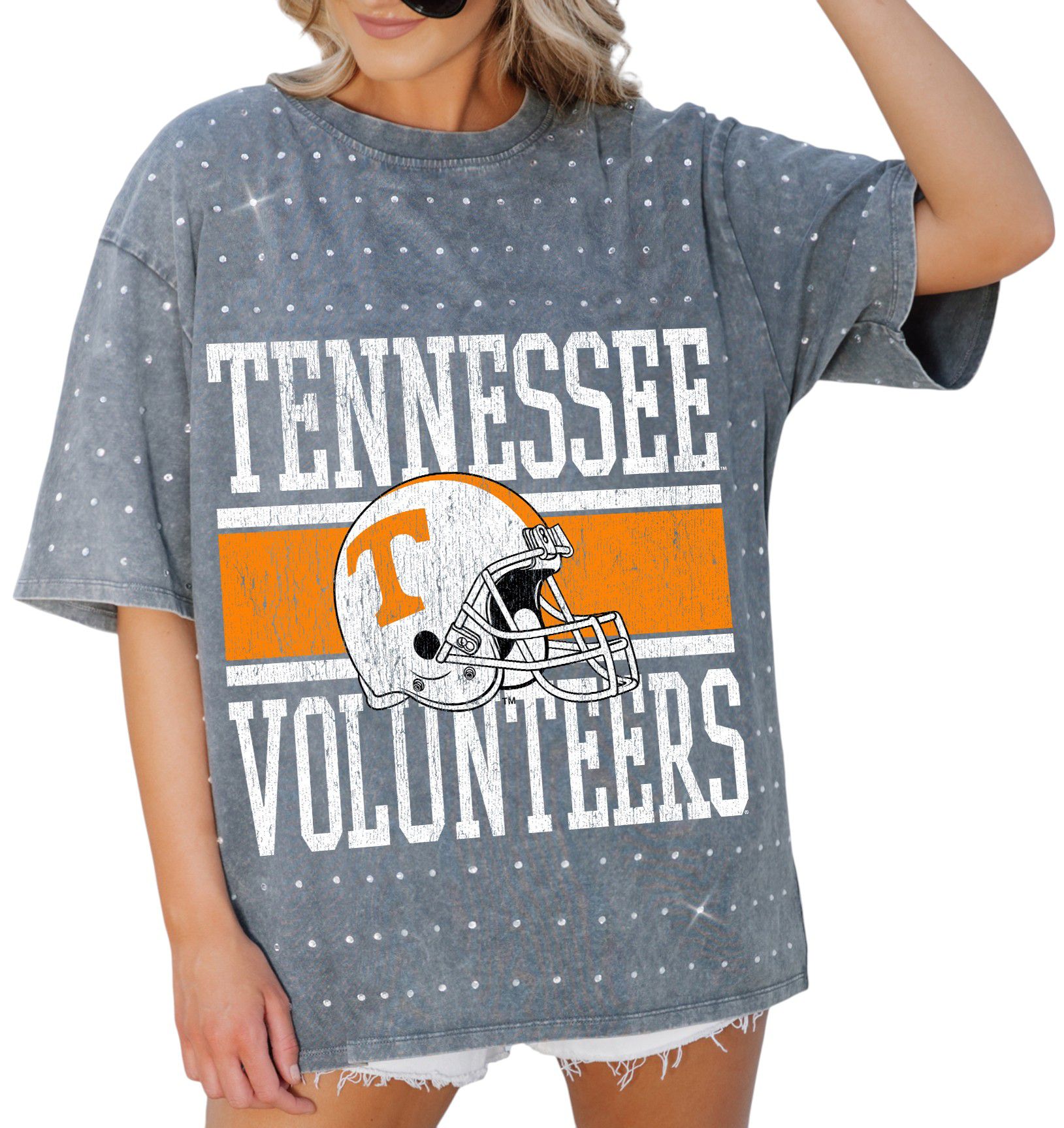 Gameday Couture Women's Tennessee Volunteers Grey Rhinestone T-Shirt product image