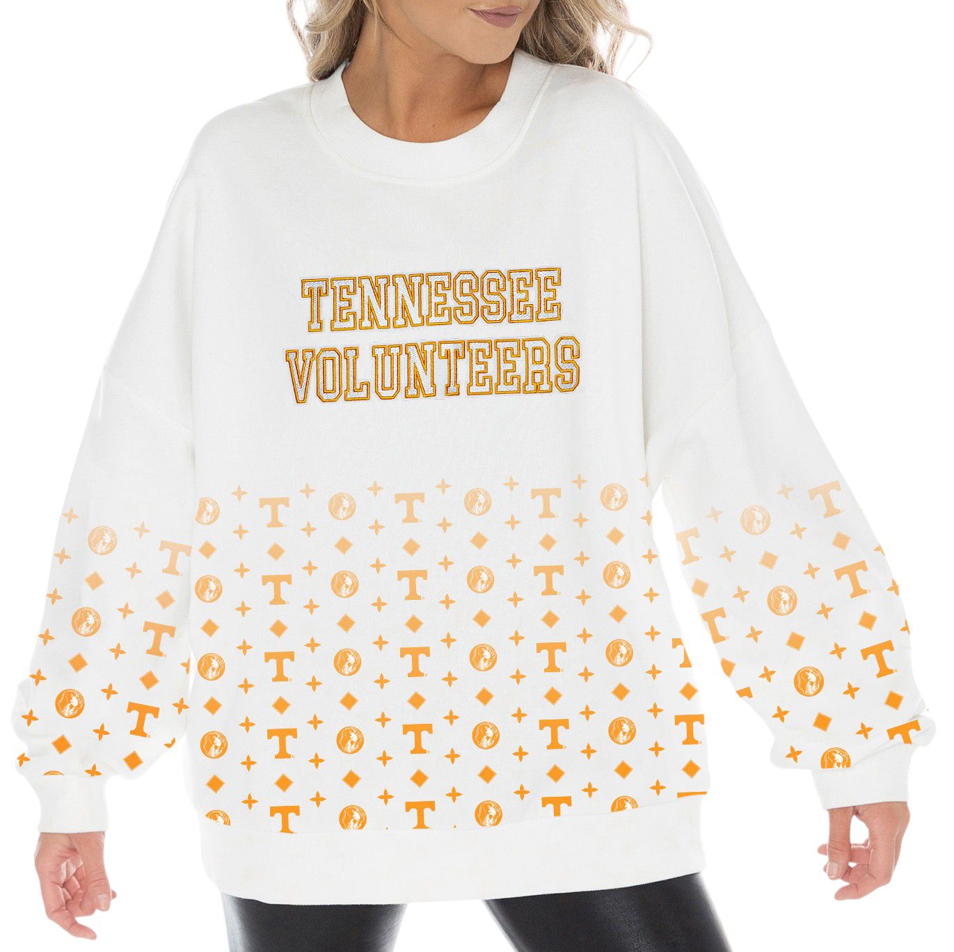 Gameday Couture Women's Tennessee Volunteers White Instant Replay Crew Pullover Sweatshirt product image