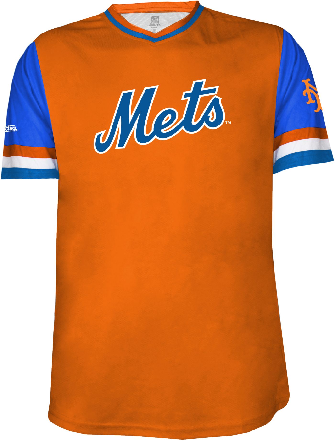 Stitches Men s New York Mets Orange V Neck Jersey Dick s Sporting Goods