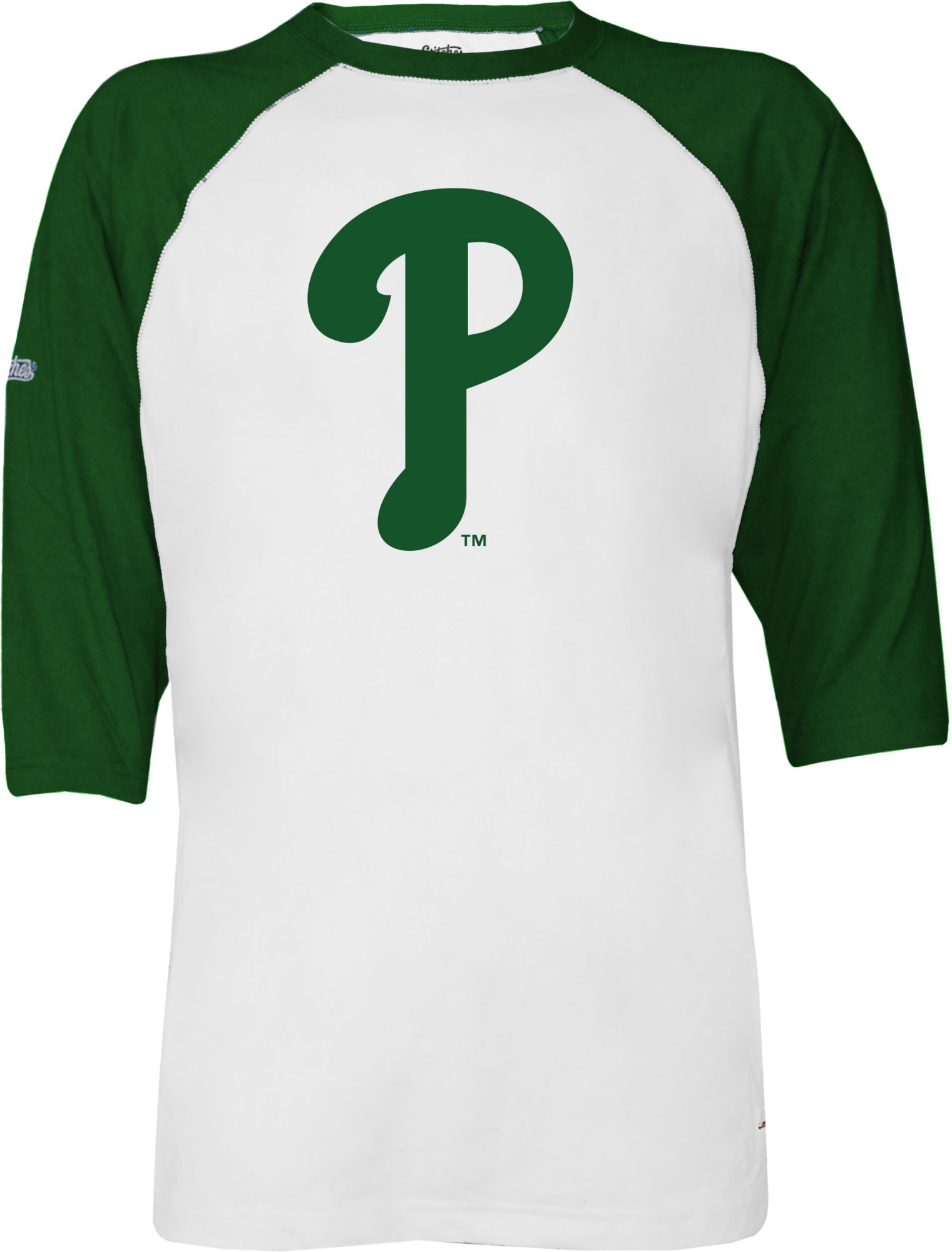 Stitches Men's Philadelphia Phillies Kelly Green Long Sleeve Raglan T-Shirt