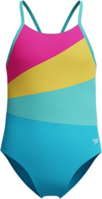 Speedo Girls' Radiating Splice One Piece Swimsuit