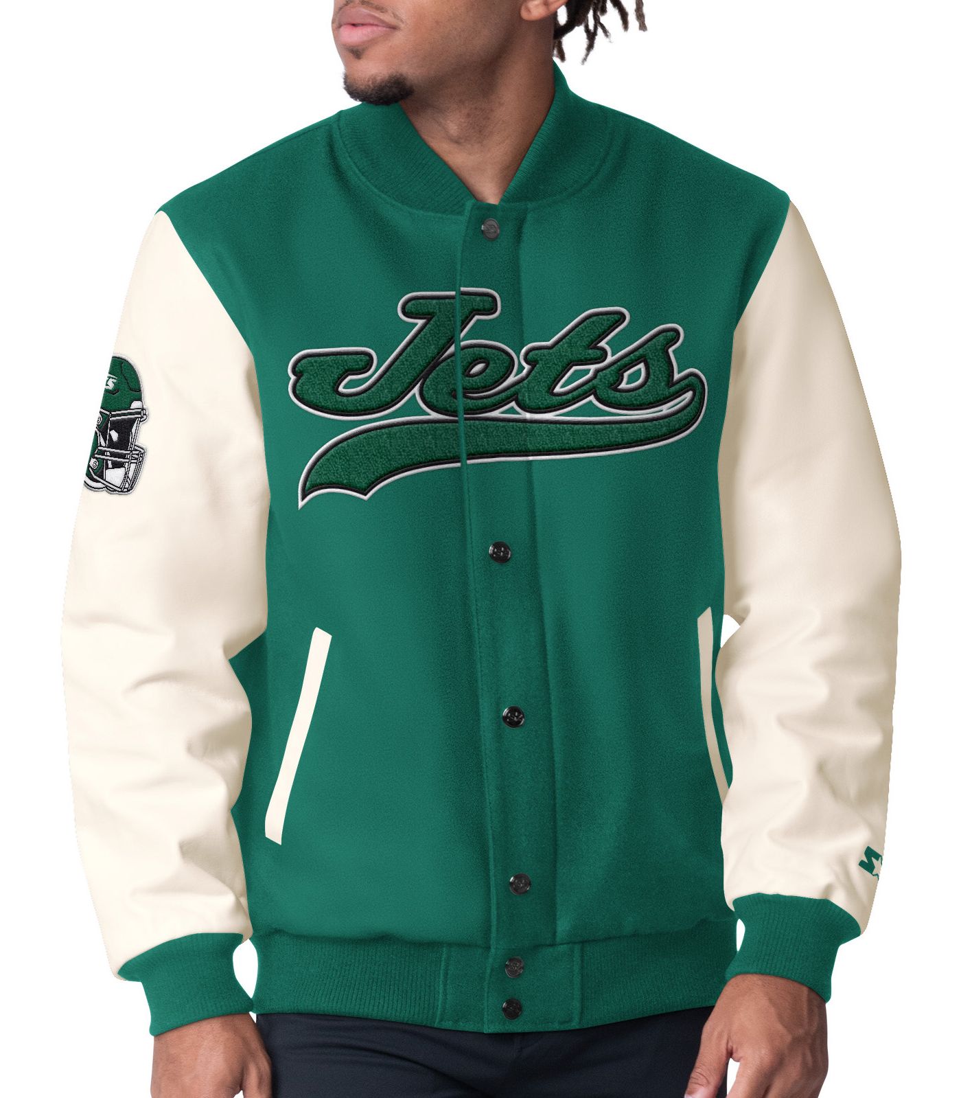 NFL Team Apparel On store Field New York Jets Men’s Full Zip Puff Jacket Size L